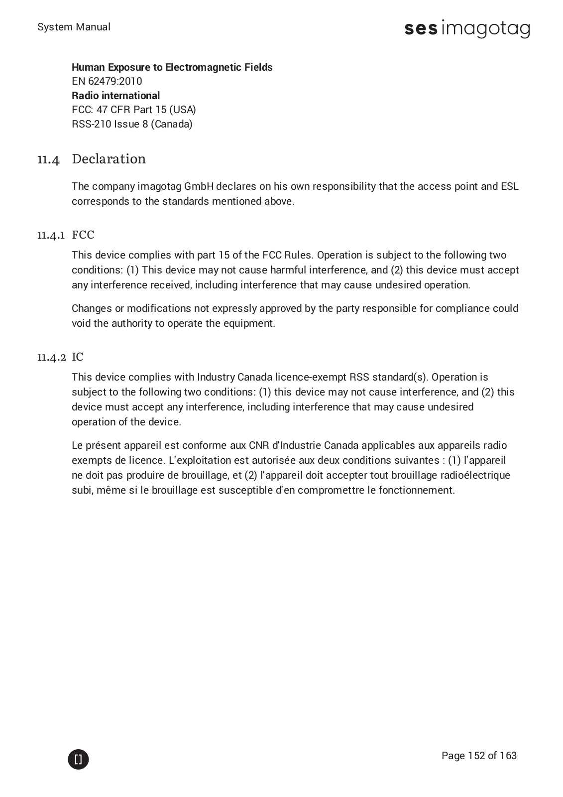 SES imagotag E00023, E00018, E00022, E00017, EDG2-0370-A User Manual