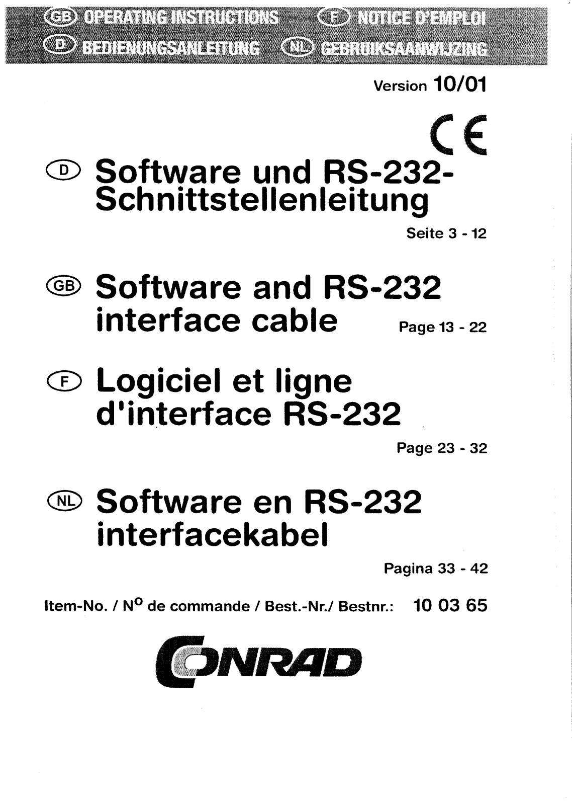 VOLTCRAFT RS-232 User guide