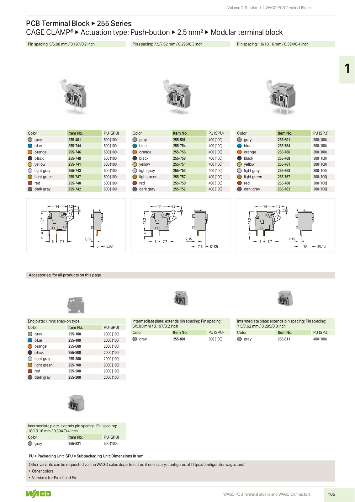 Wago 255 Series Catalog Page