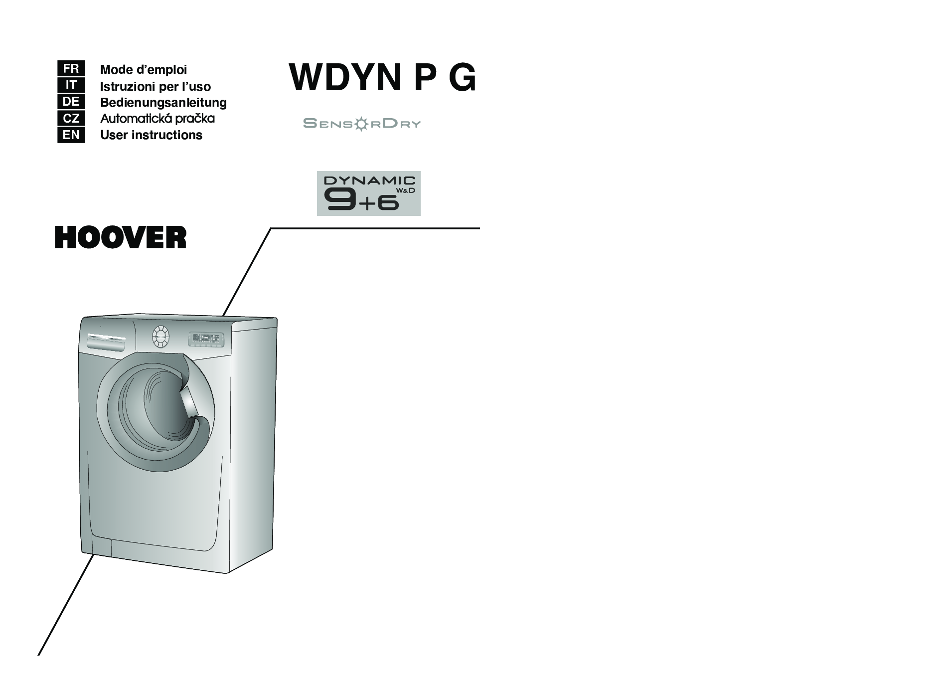 Hoover WDYN PG User Manual