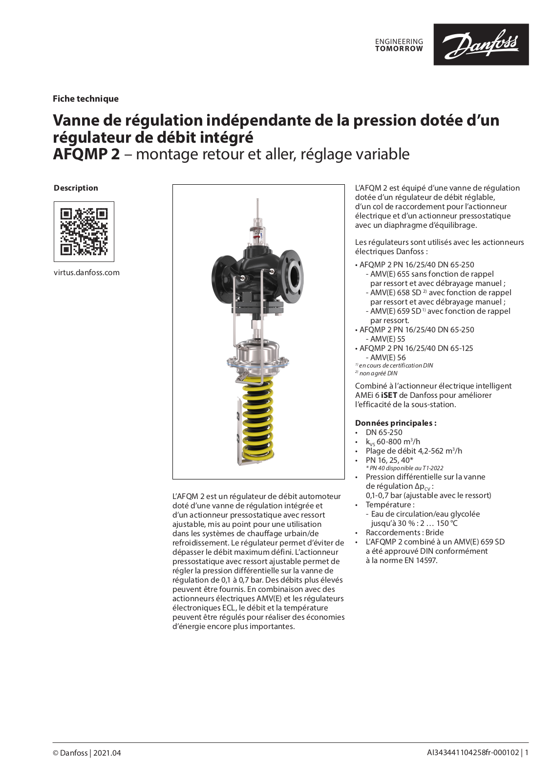 Danfoss AFQMP 2 Data sheet