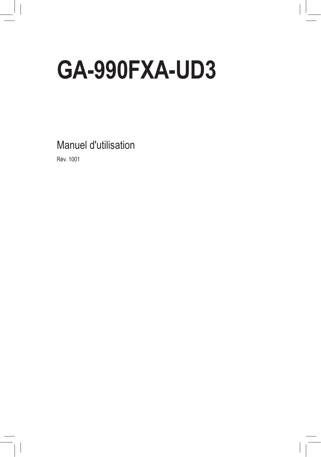 GIGABYTE 990XA-UD3 User Manual