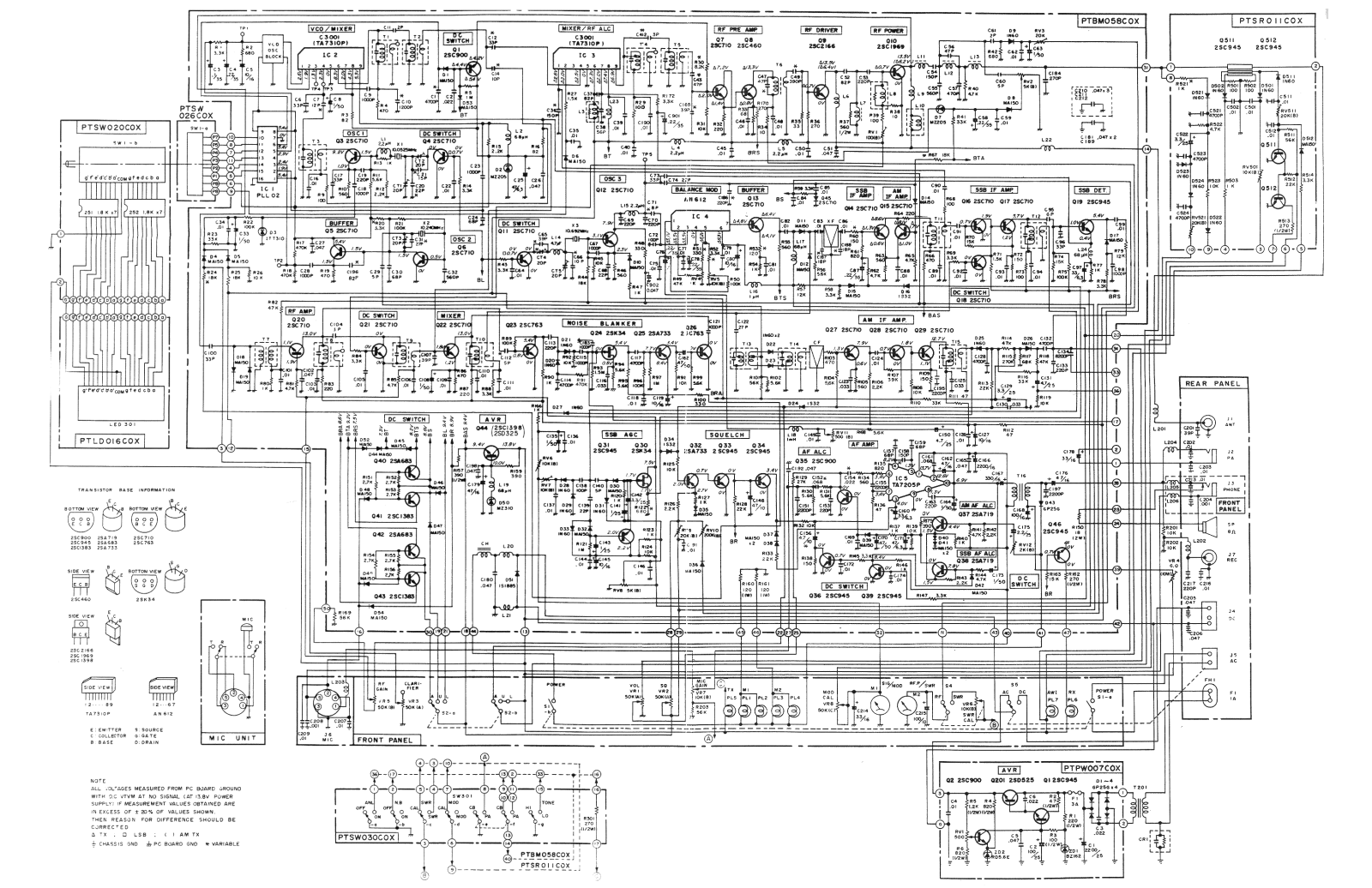 Lafayette Telsat SSB-140 Schematic