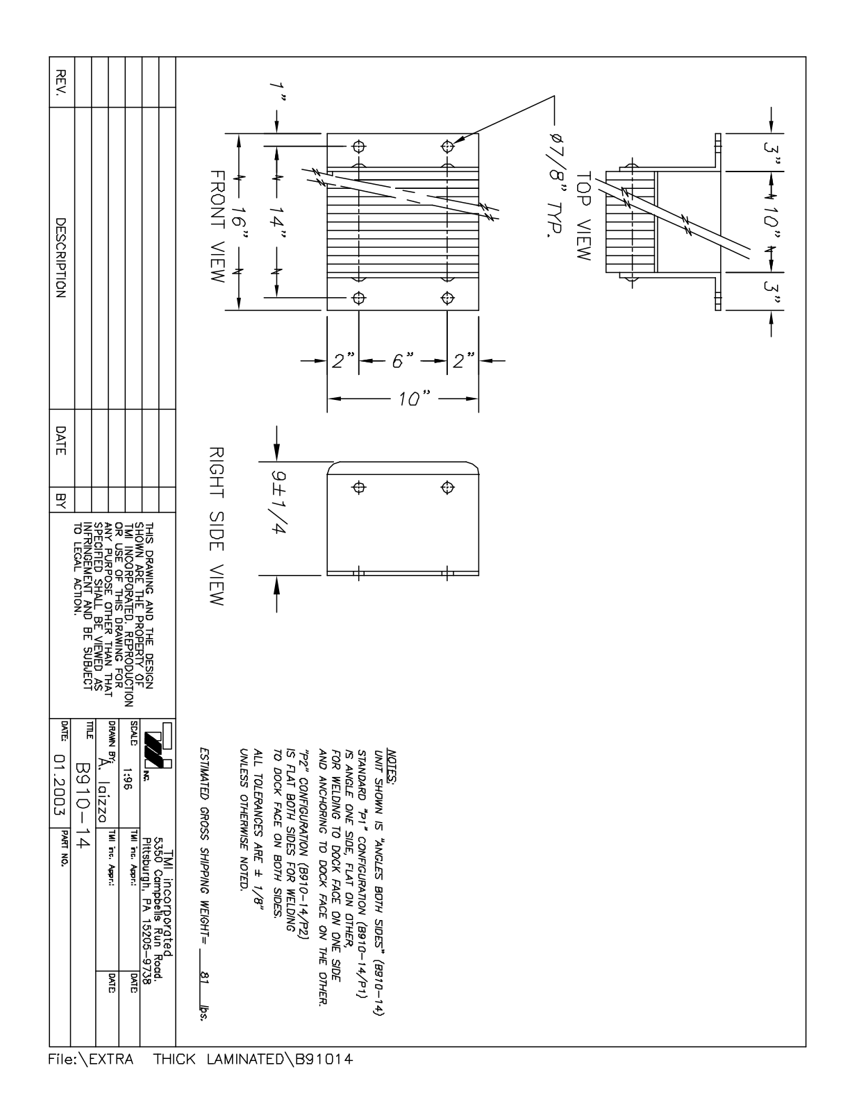 Tmi B91014 User Manual