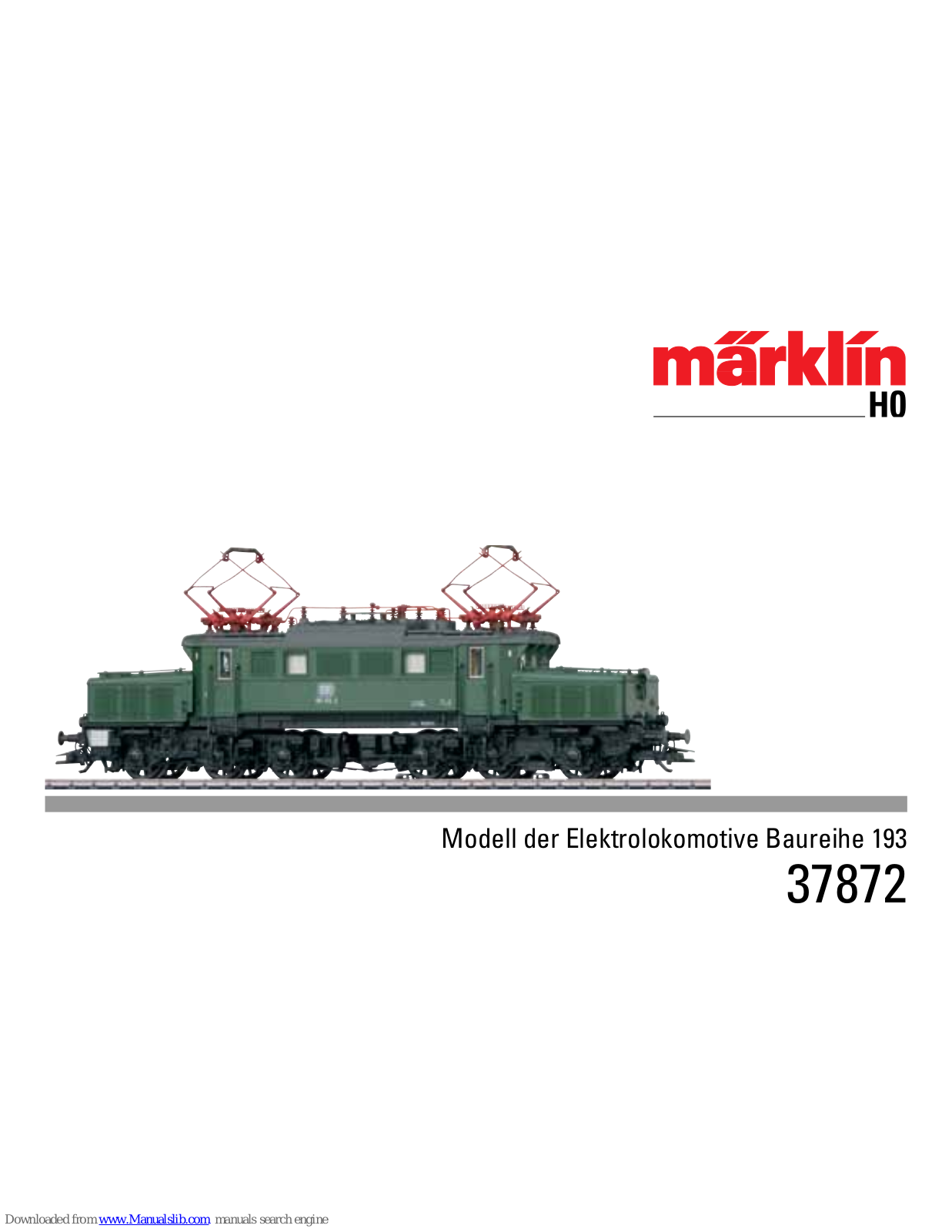 marklin 193 Series Manual