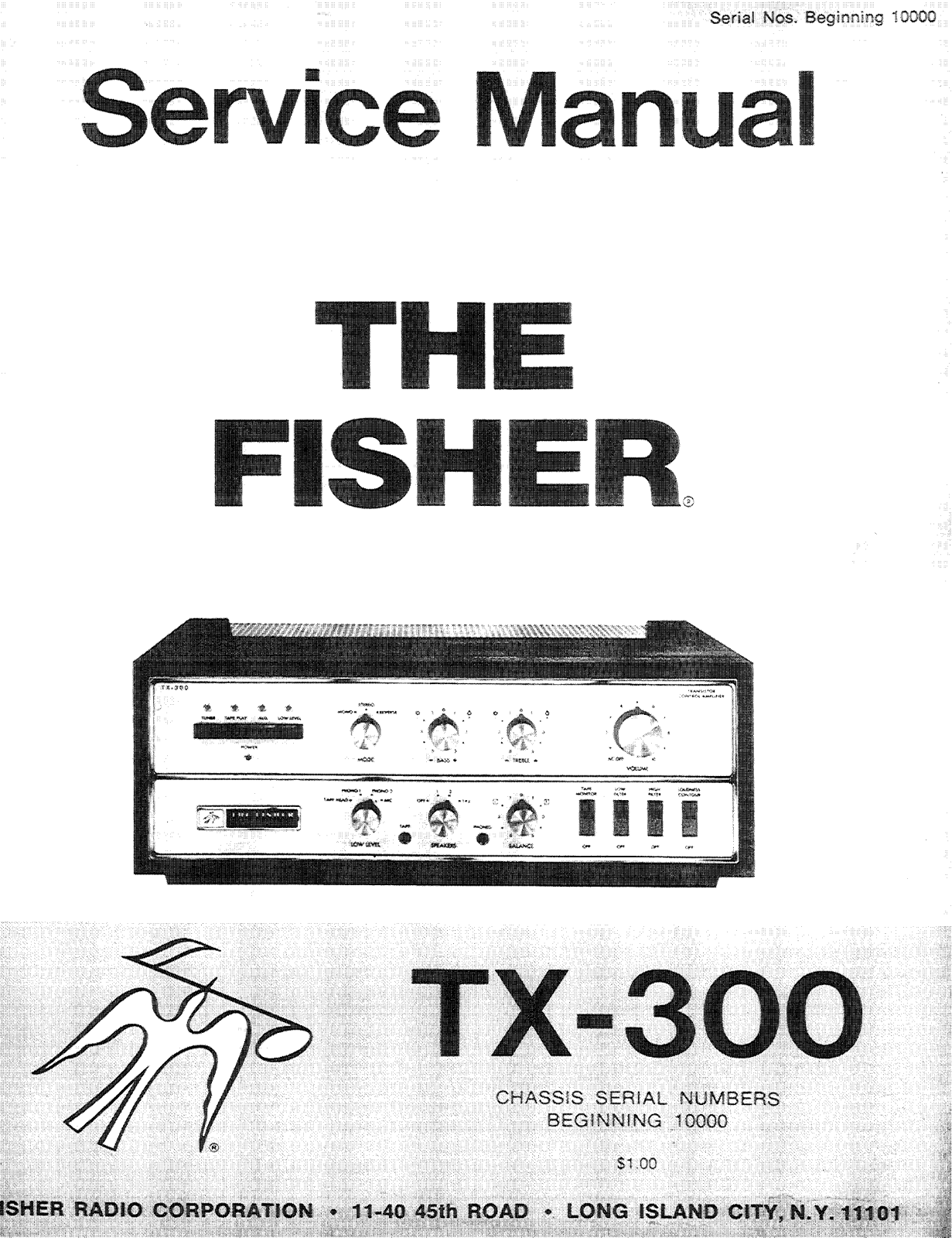 Fisher TX-300 Service Manual