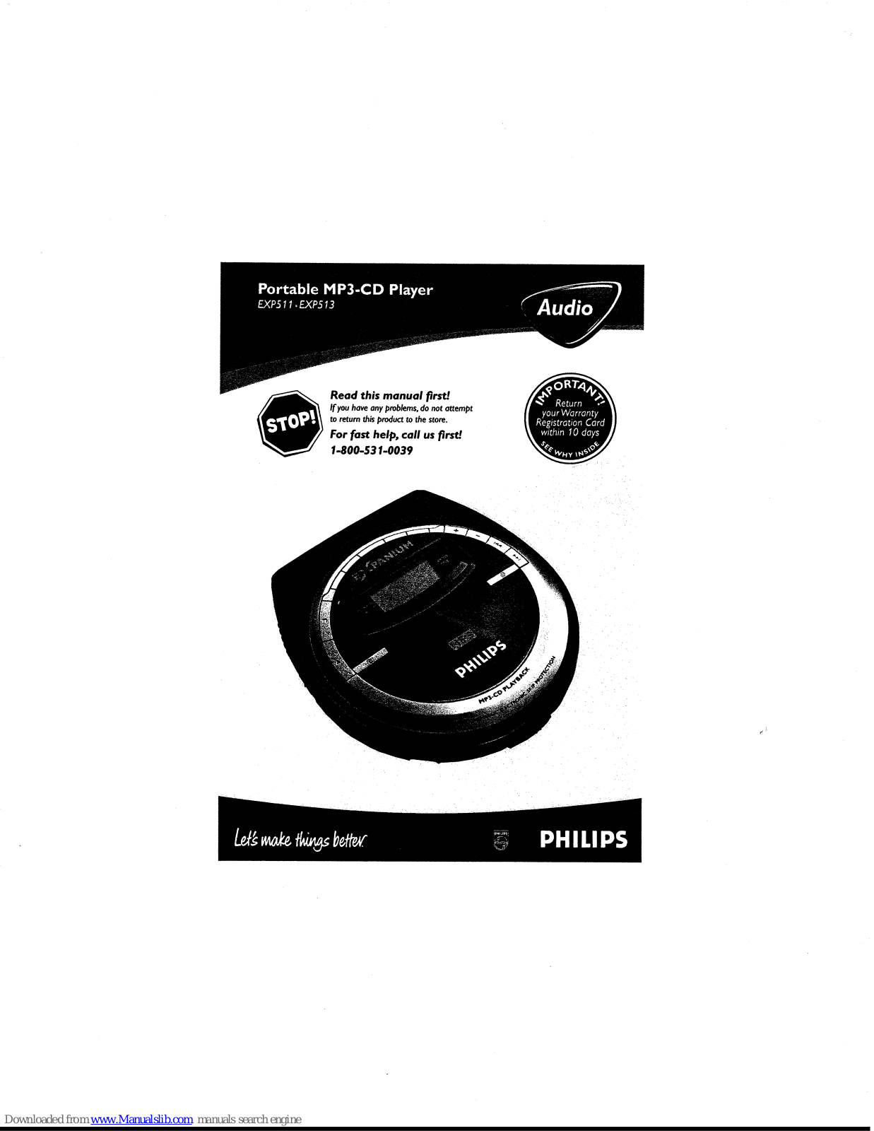 Philips EXP51017, EXP511, EXP513, EXP51117 User Manual