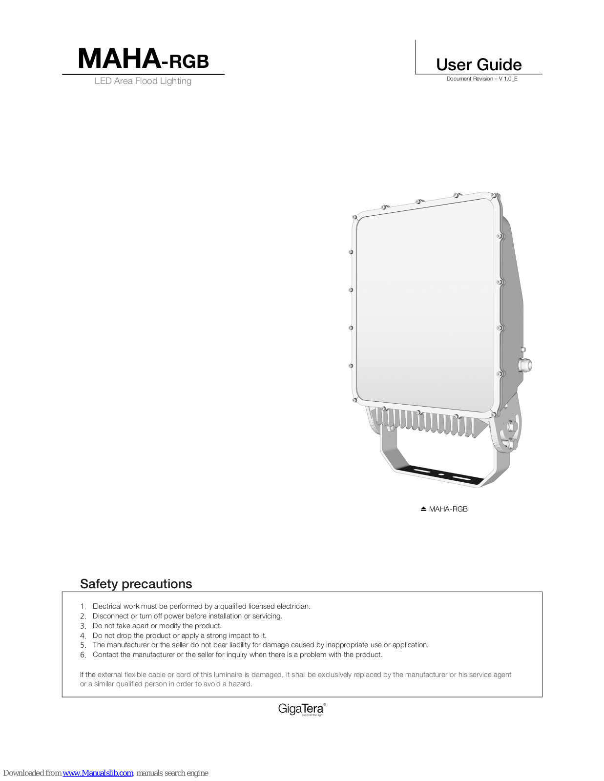 GigaTera MAHA-RGB User Manual