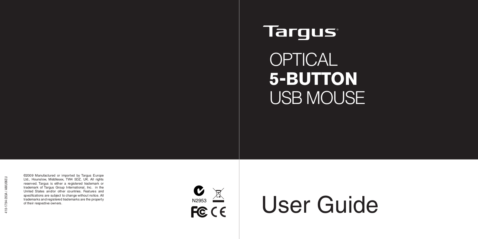 Targus AMU06EU User Manual