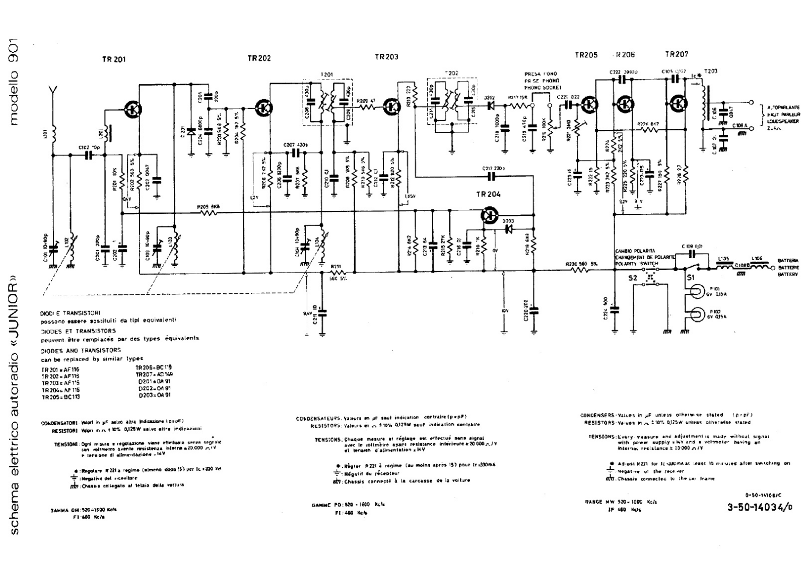 Voxson 901 schematic