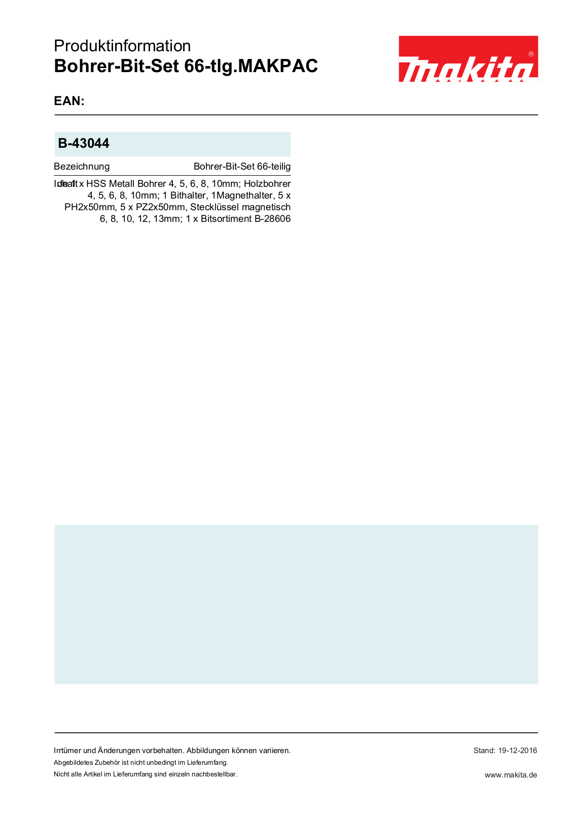 Makita B-43044 Service Manual