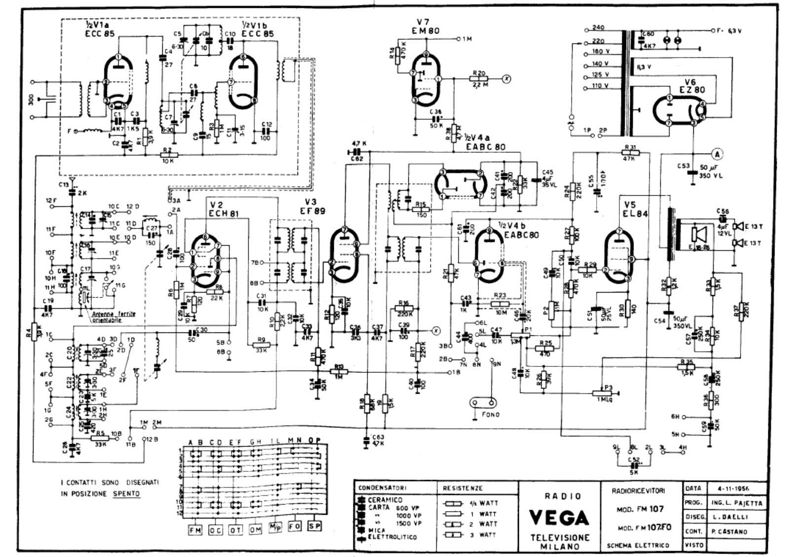 Vega fm107 schematic