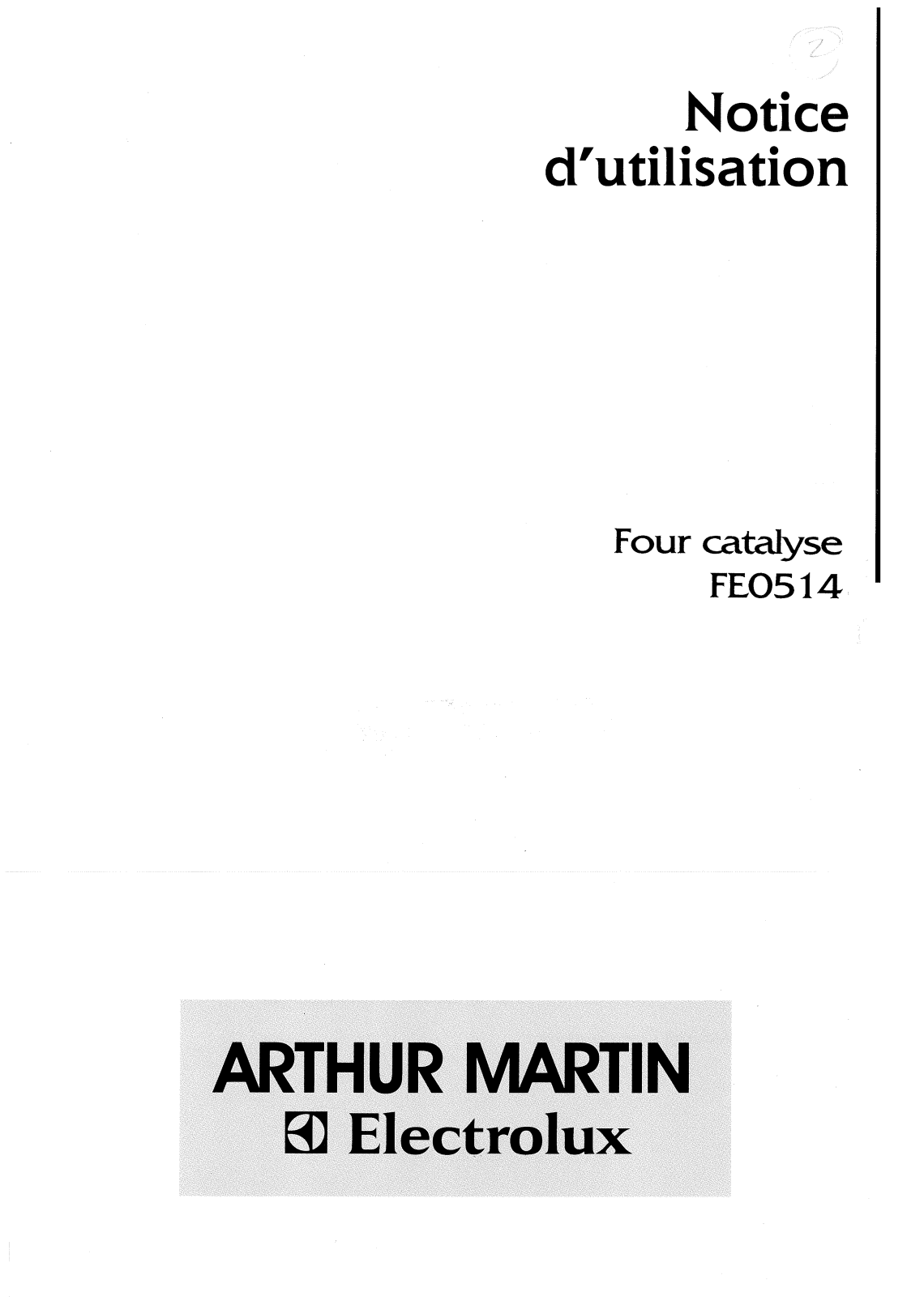 Arthur martin FE0514 User Manual