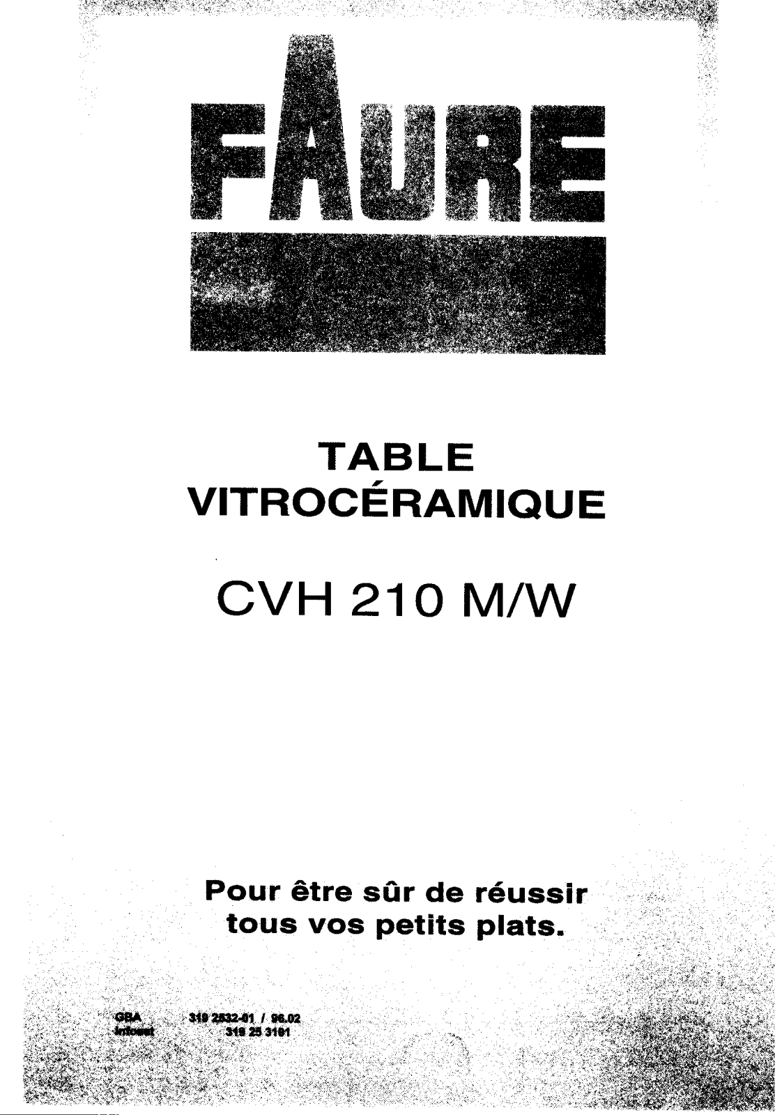 FAURE CVH210W User Manual