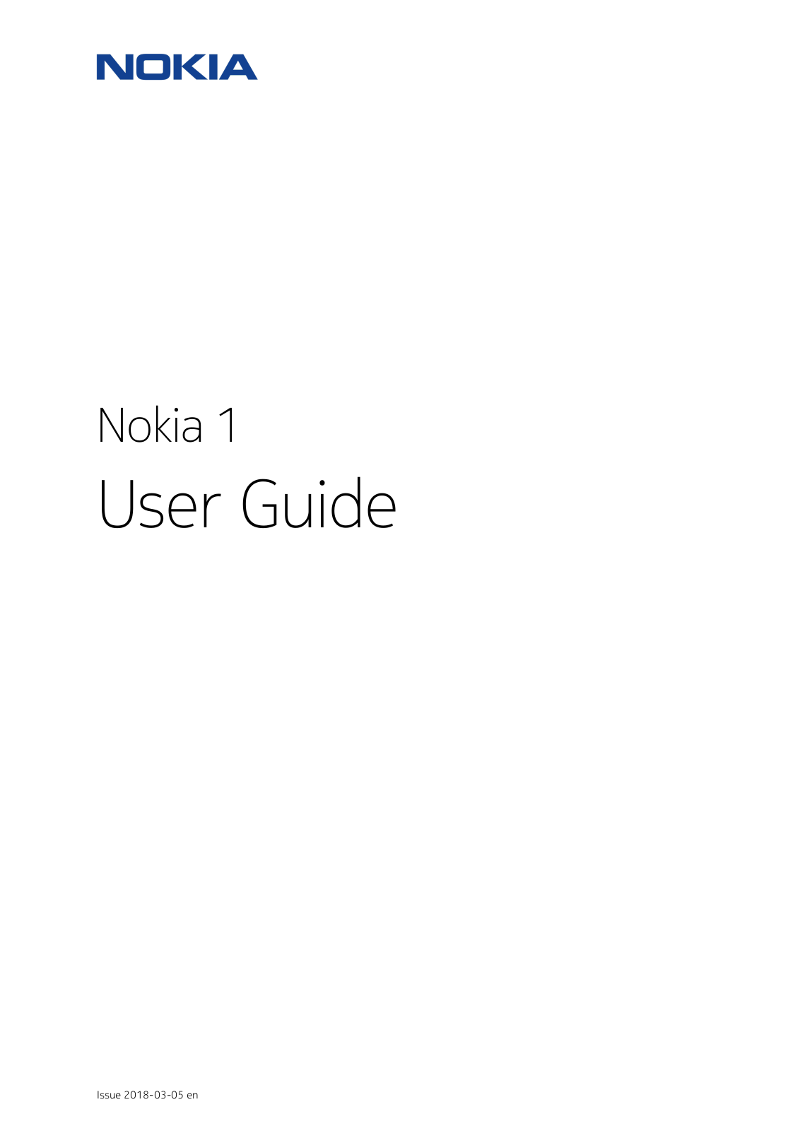 Nokia 1 User Manual