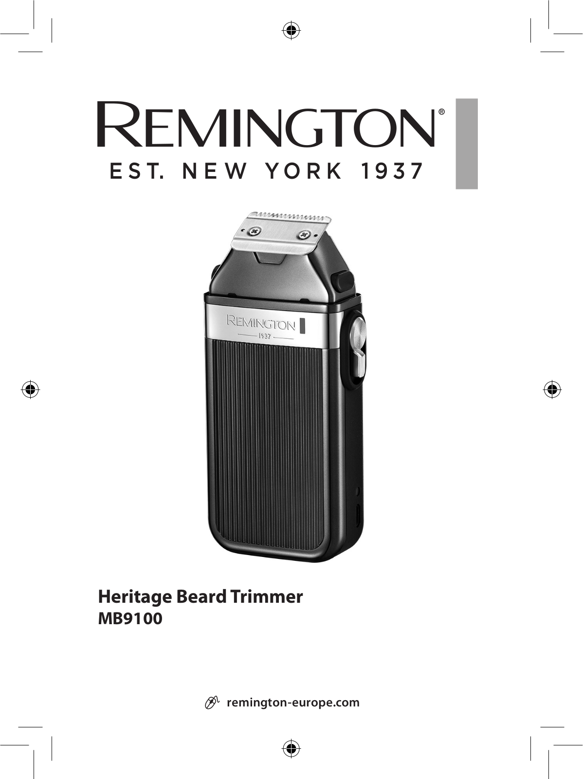 Remington MB9100 User manual