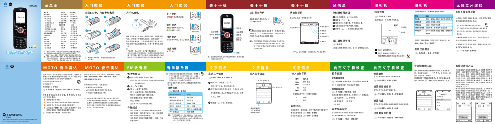 Motorola MOTO EM325 User Manual