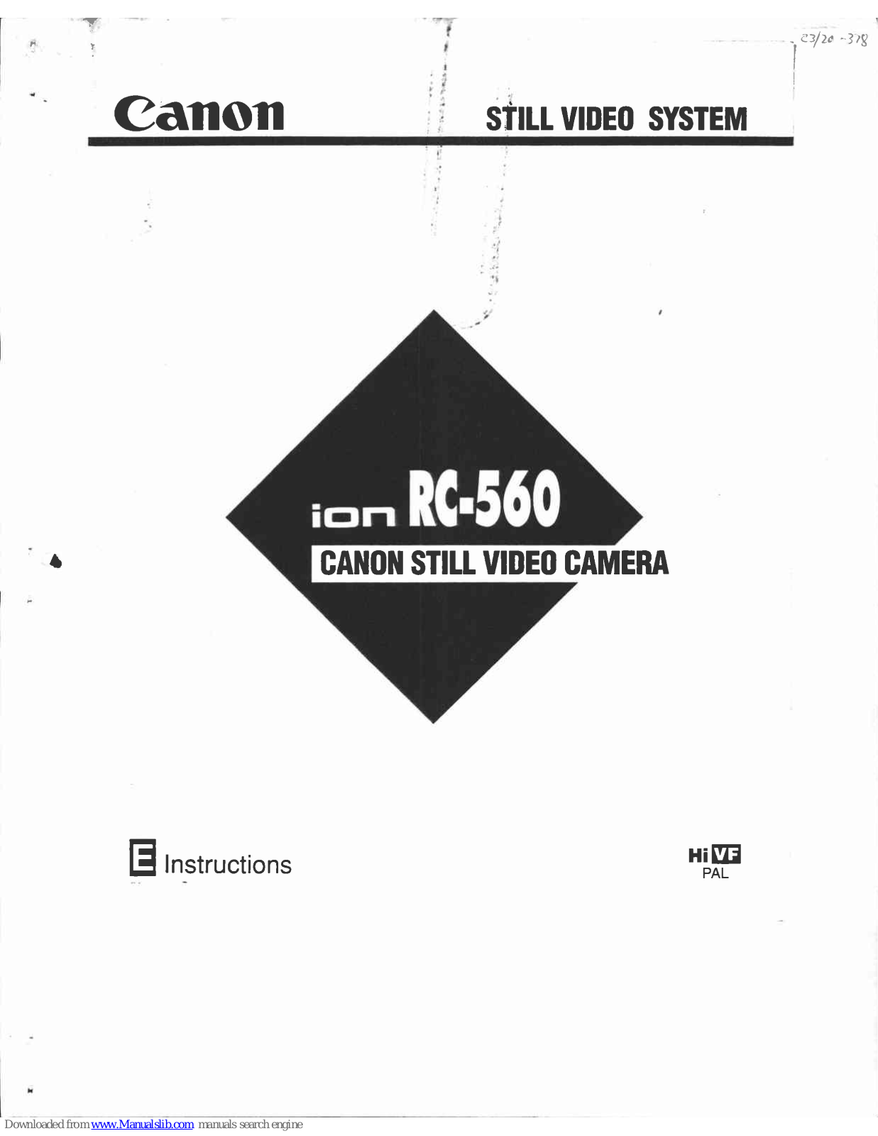 Canon ion RC 560 Instructions Manual