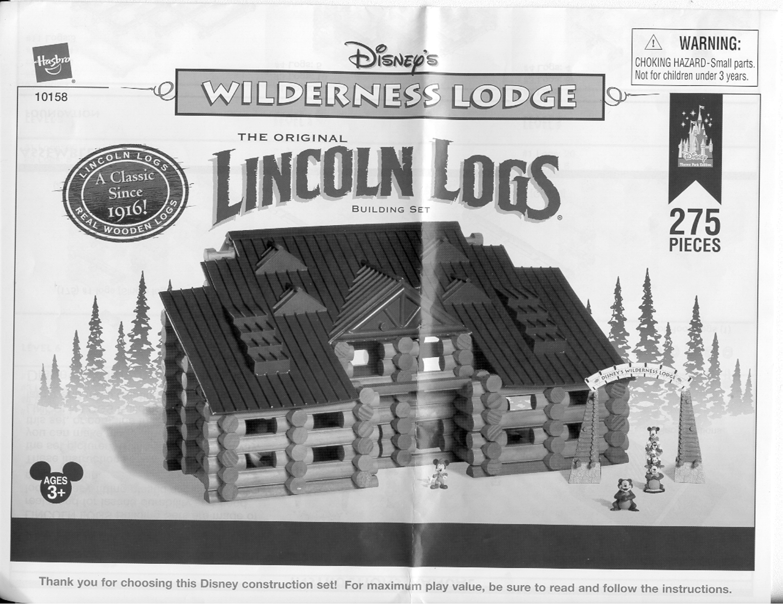 HASBRO Lincoln Logs Disney's Wilderness Lodge User Manual