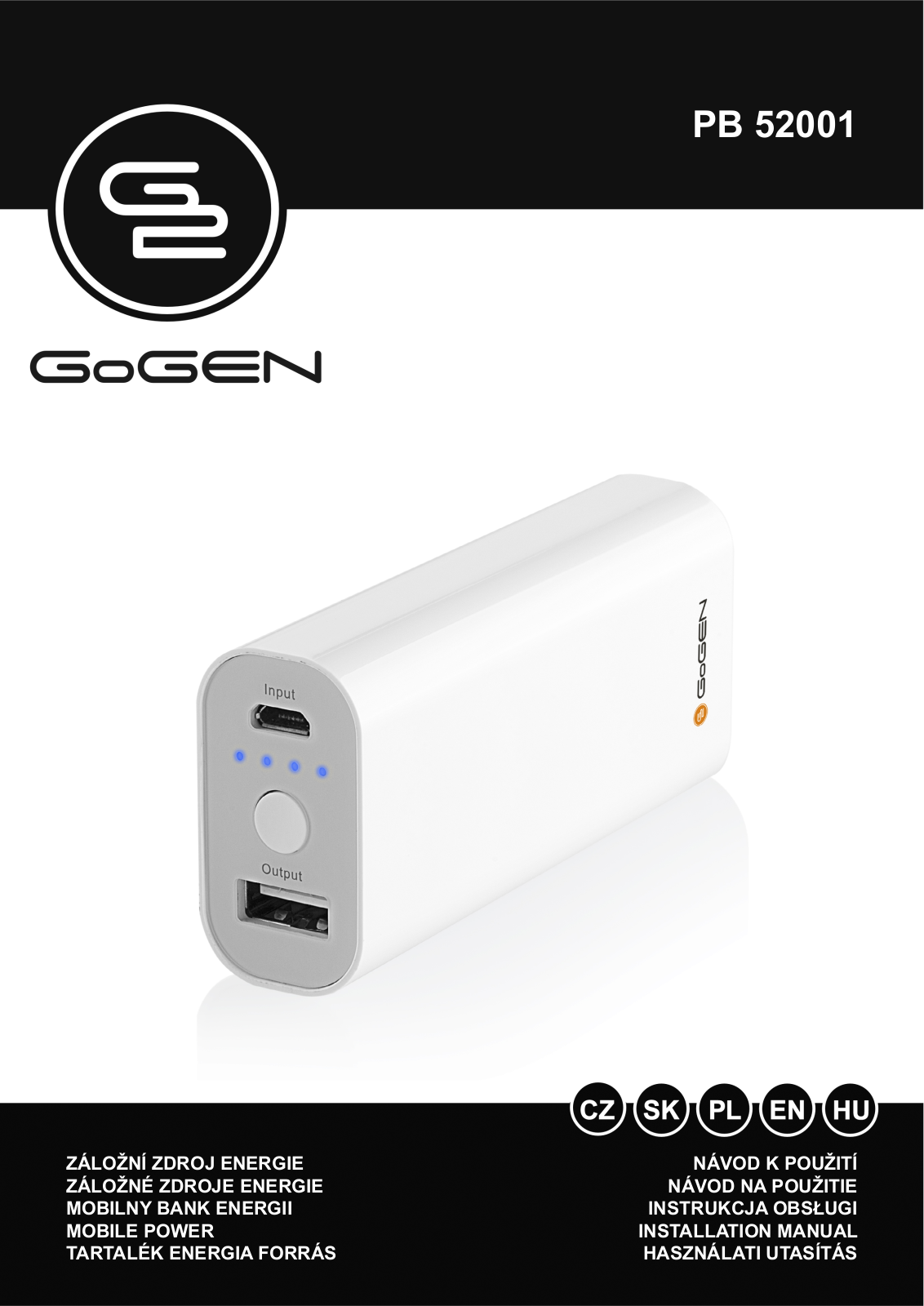 GoGEN PB 52001 User Manual