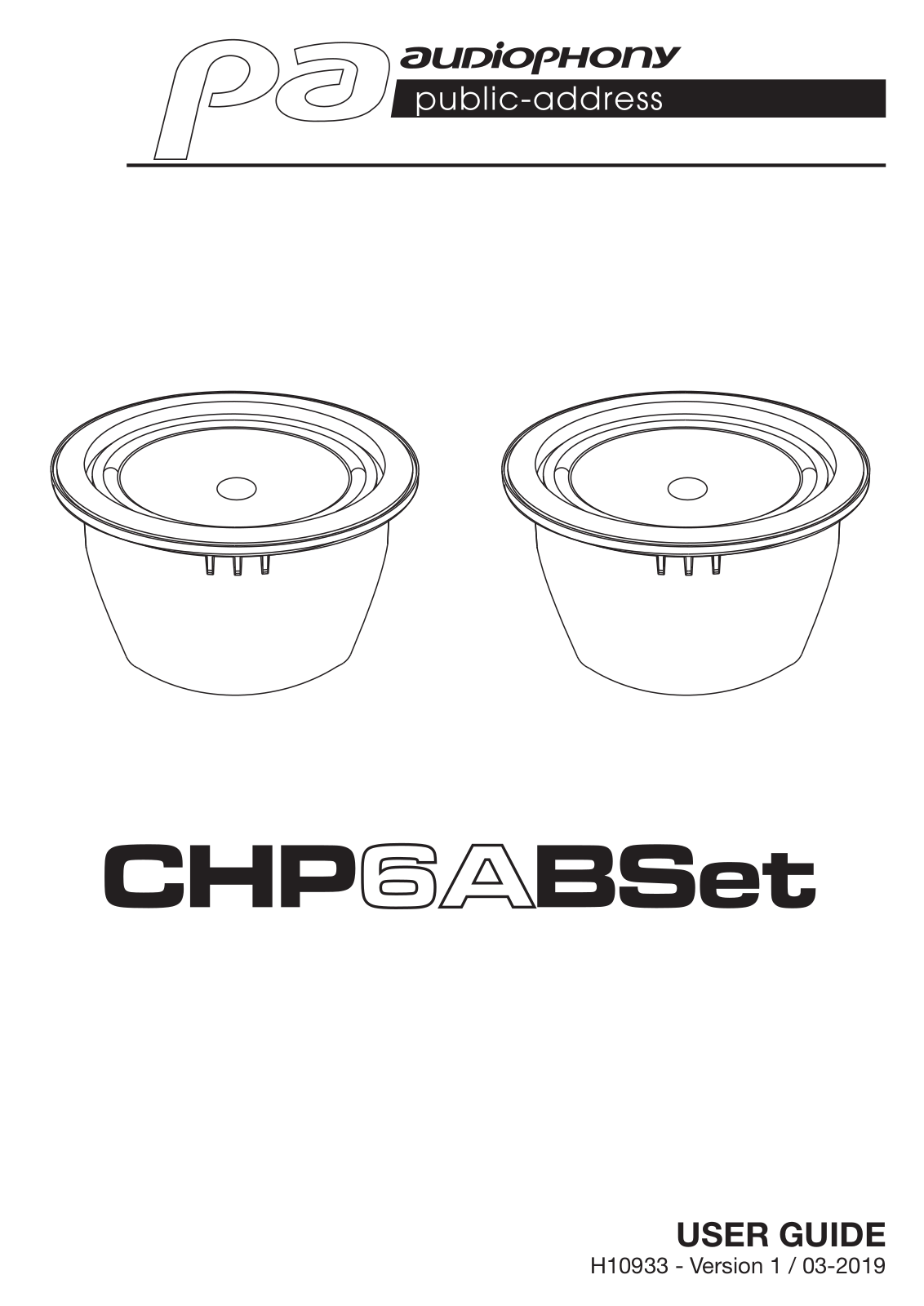 audiophony CHP6A-Bset User Manual