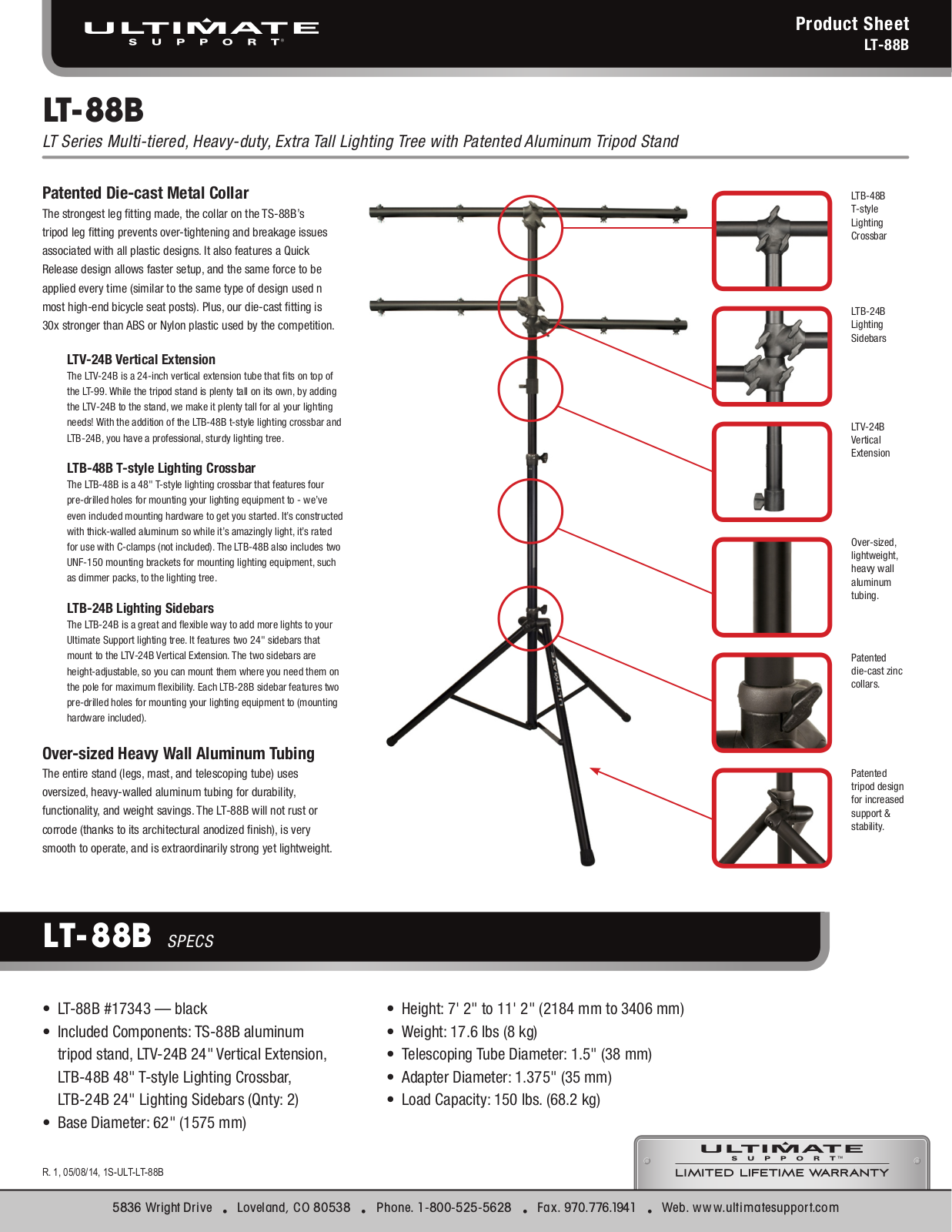 Ultimate Support LT-88B Datasheet - ManualMachine.com