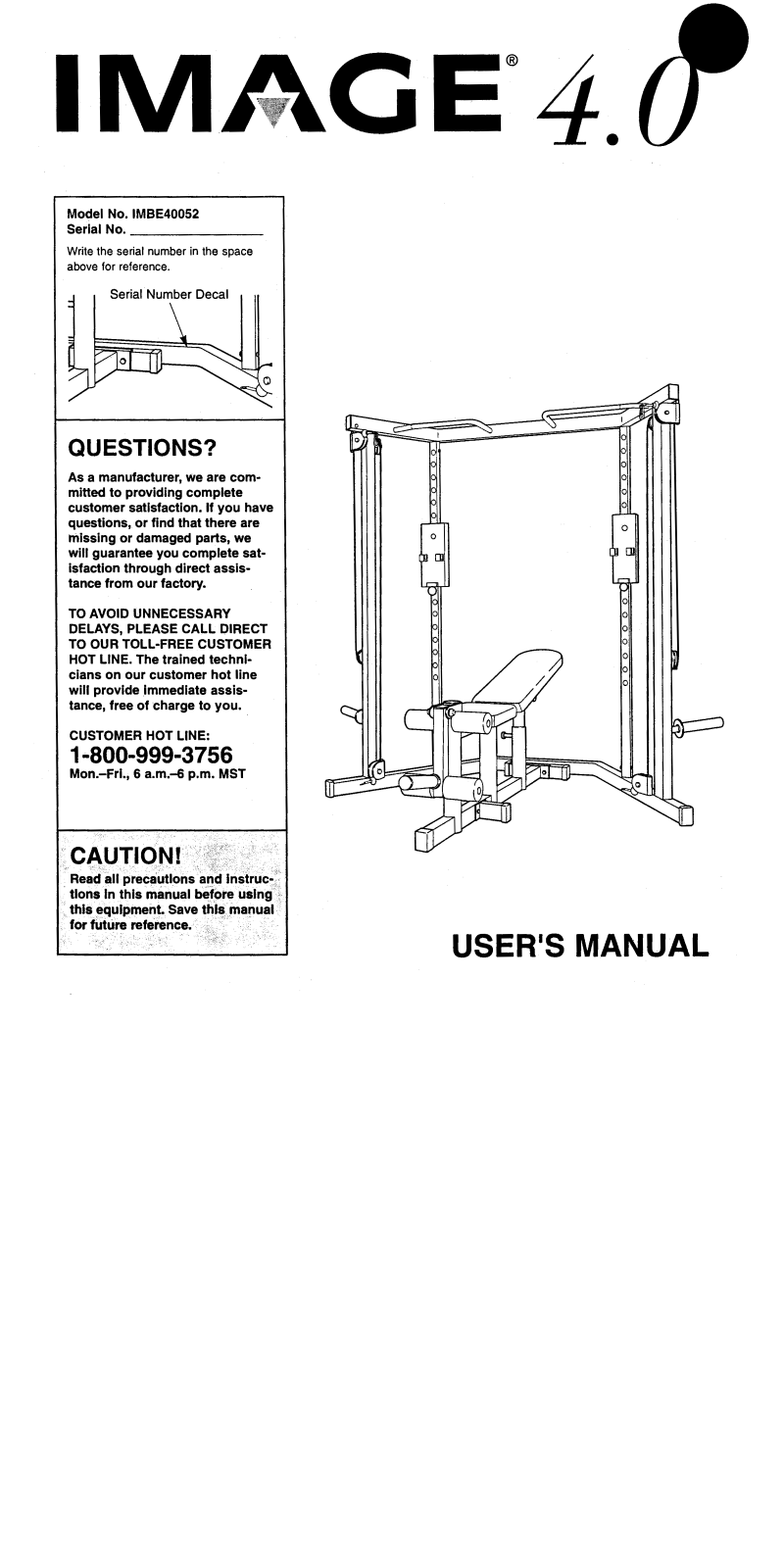 Image IMBE40052 Owner's Manual