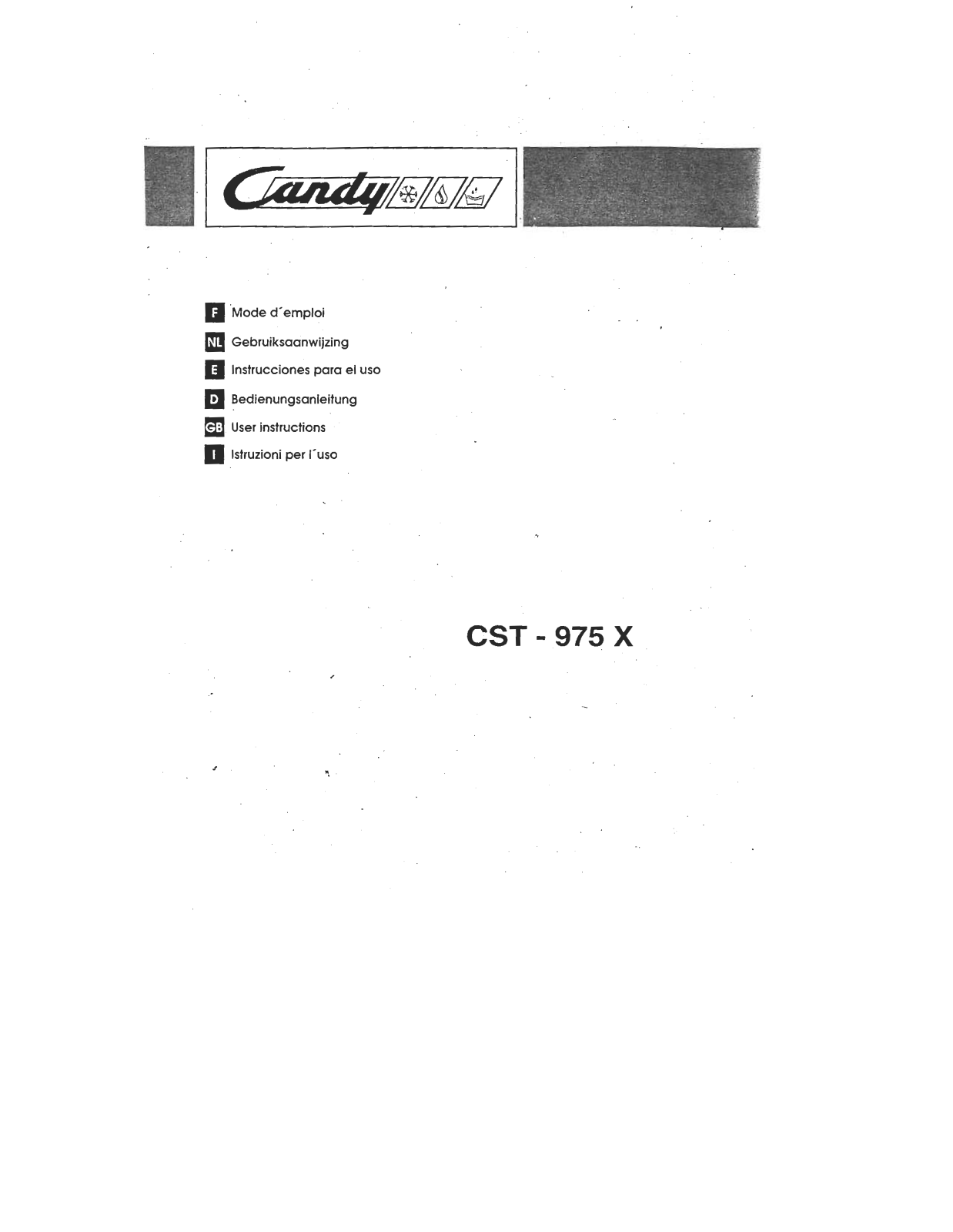 CANDY CST 975 User Manual