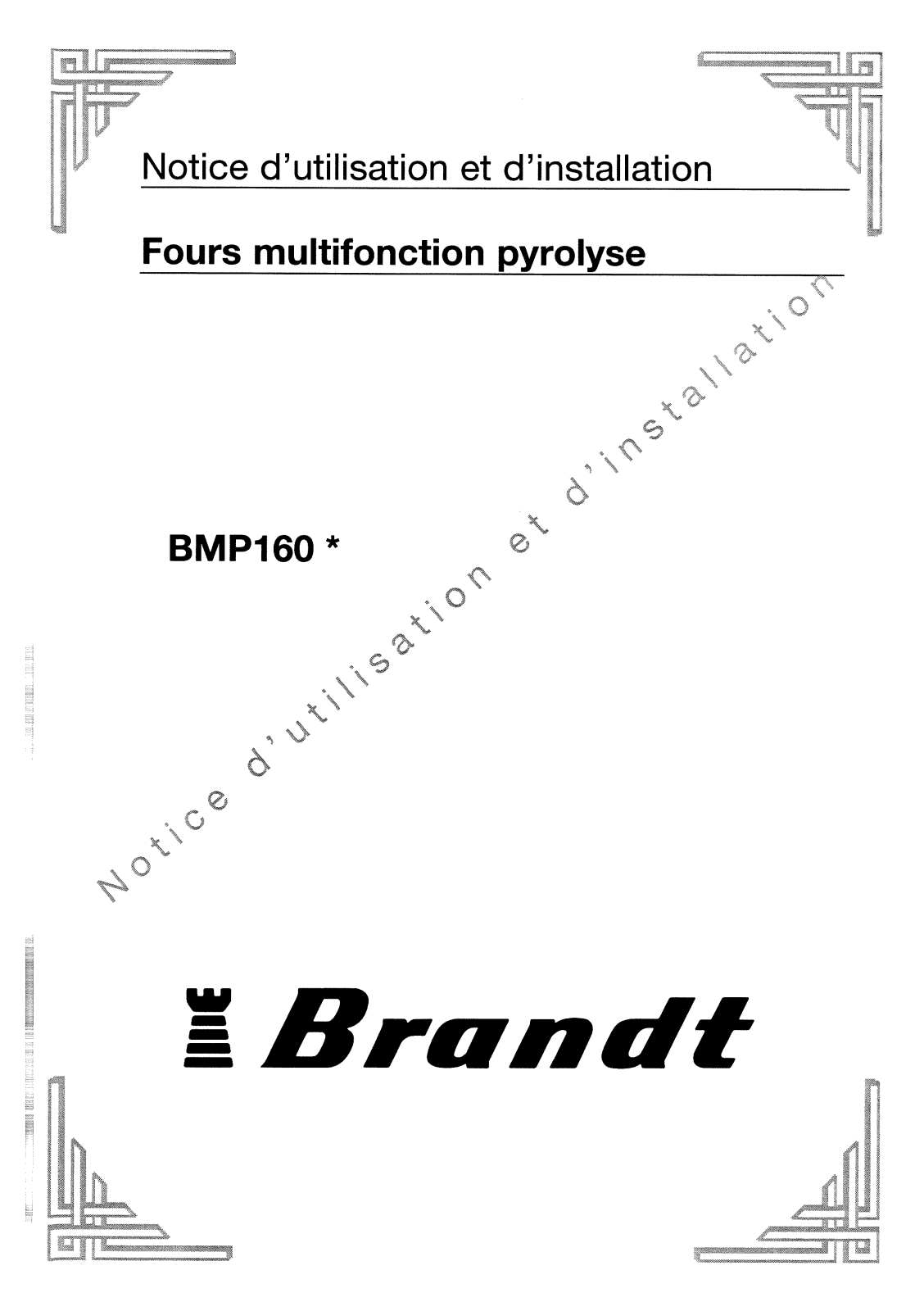 Brandt BMP160XCH, BMP160BCH, BMP160WCH User Manual