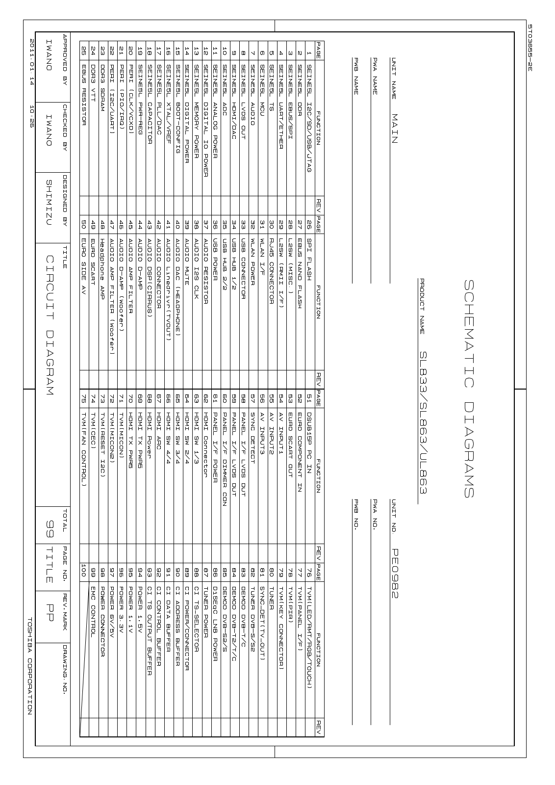 Toshiba 32SL863B Schematic