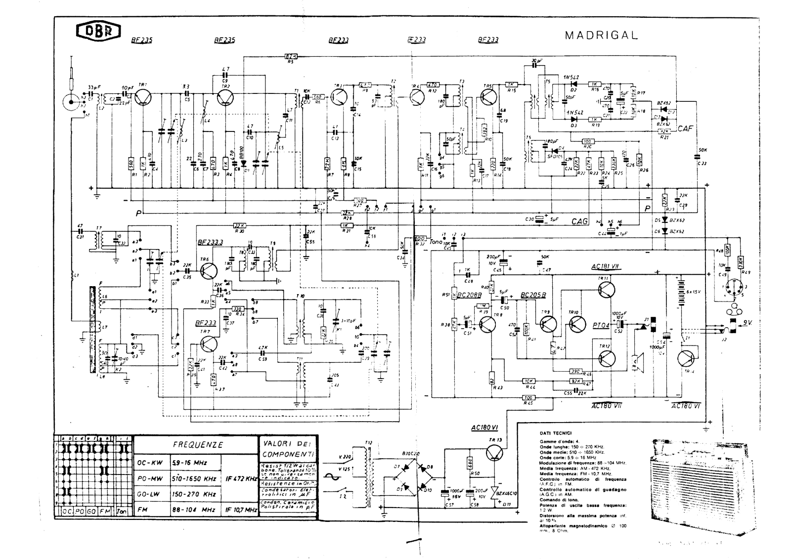 DBR madrigal schematic