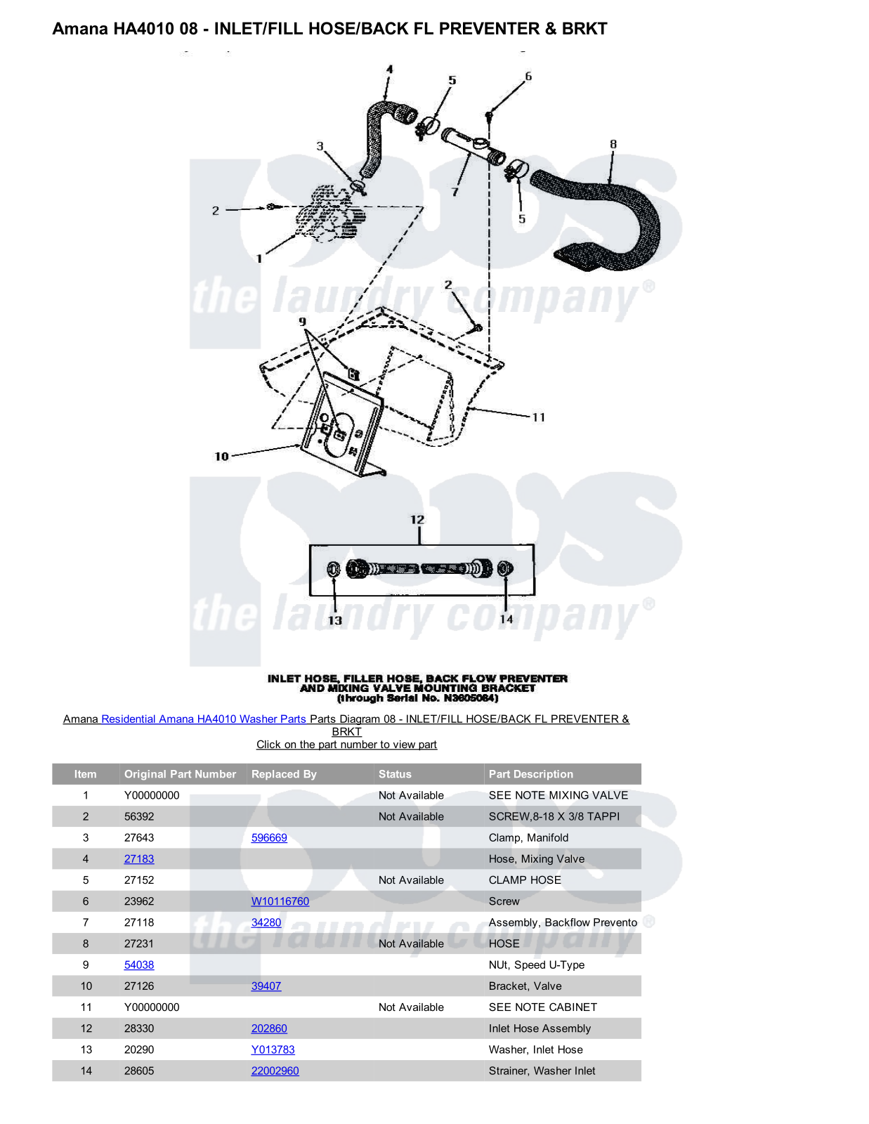 Amana HA4010 Parts Diagram