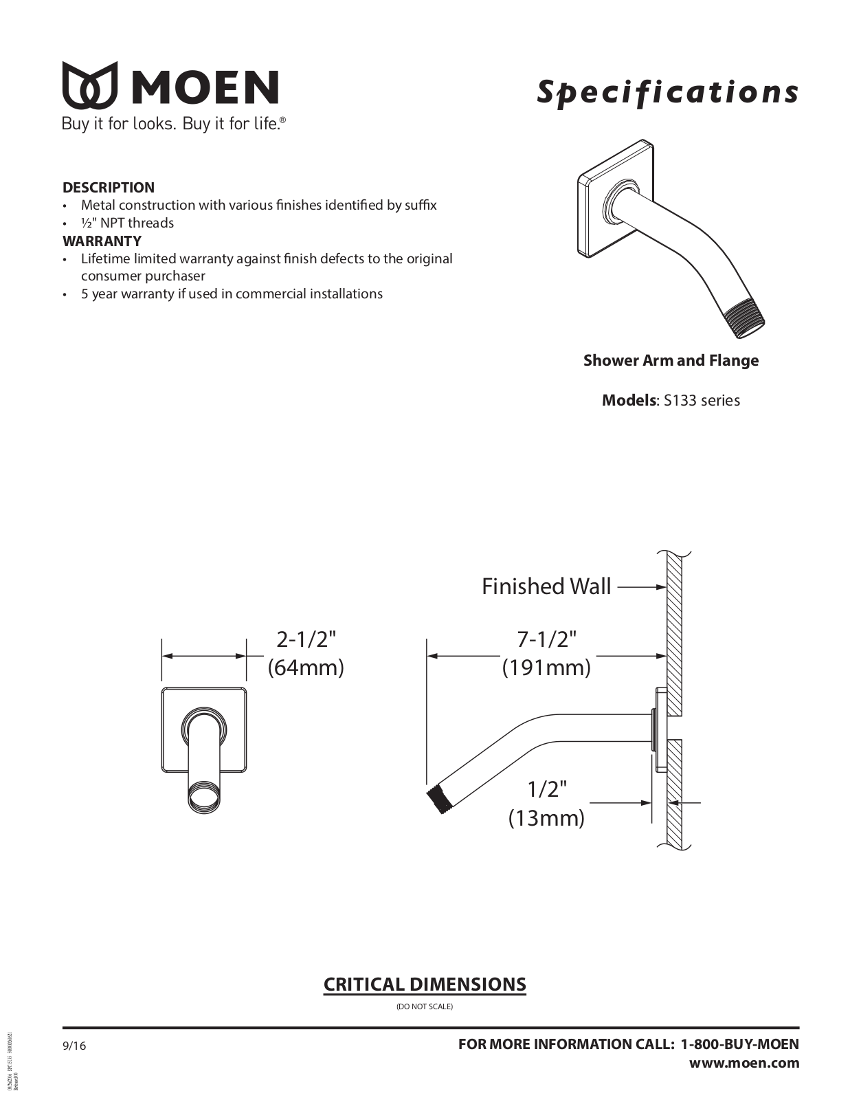 Moen NDPF2484 Specifications - ManualMachine.com
