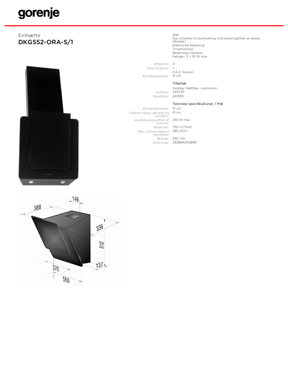 Gorenje DKG552-ORA-S1 BROCHURE