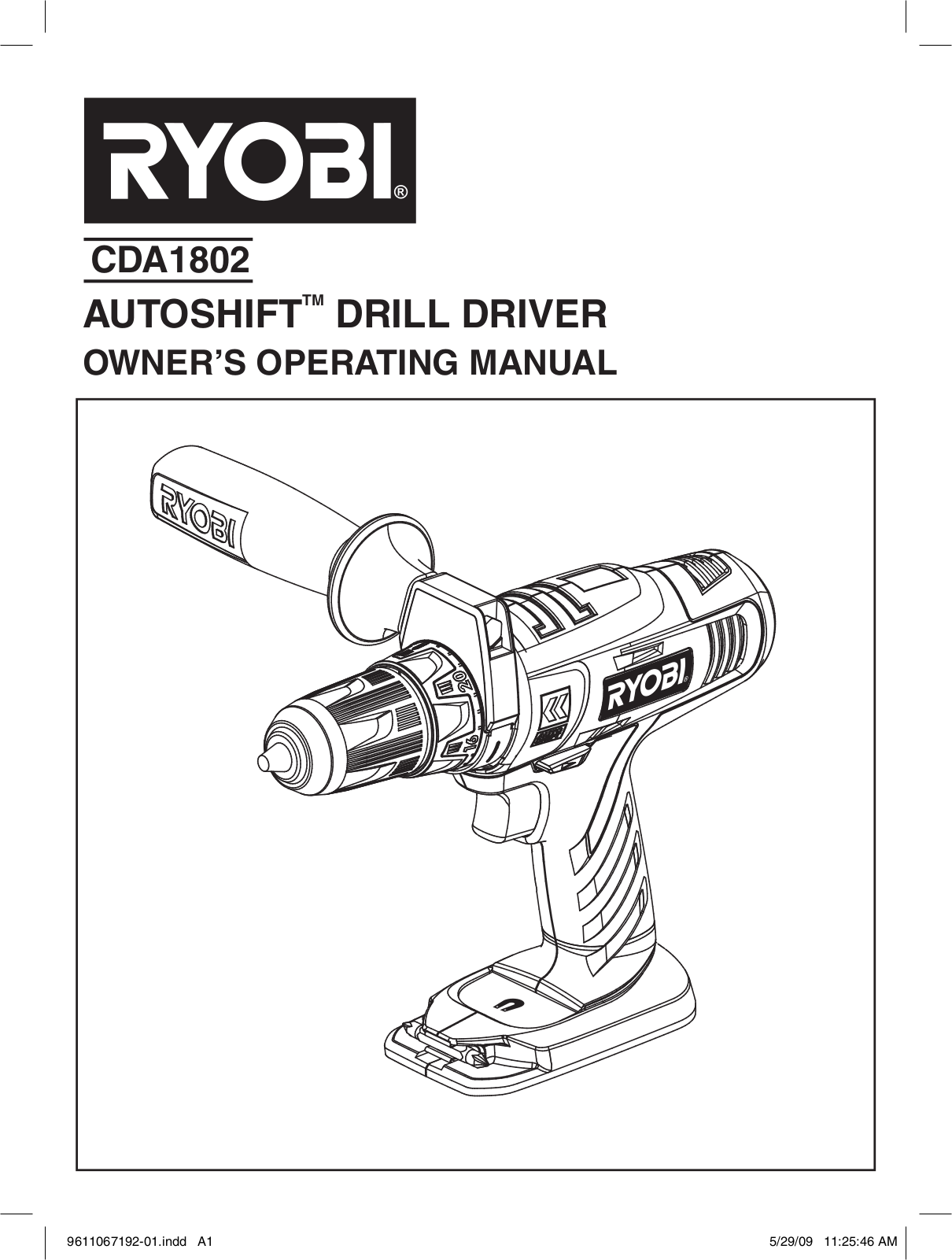 Ryobi CDA1802G User Manual