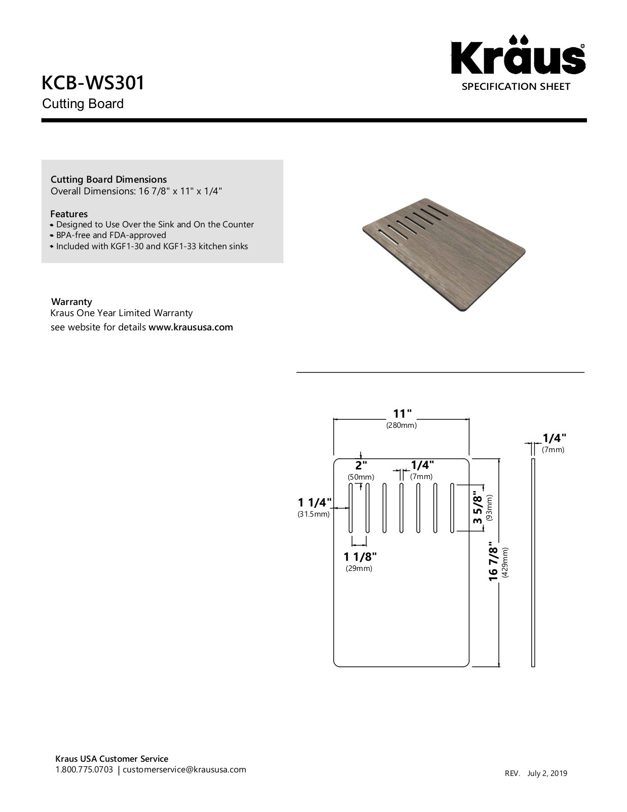 Kraus KUS10177 Specifications - ManualMachine.com
