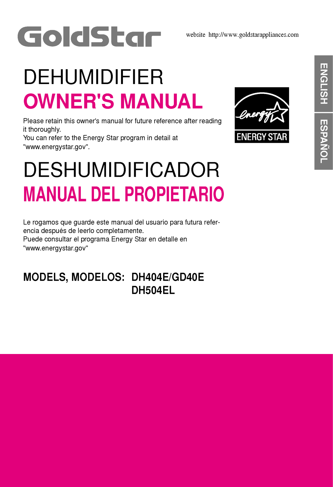 LG DH504ELY7 User Manual