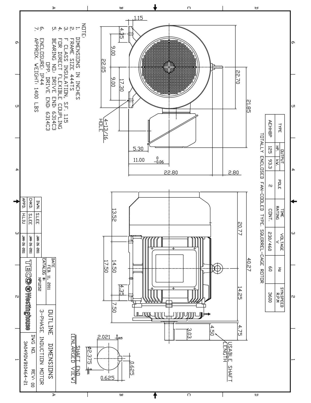 Teco NP1252 Reference Drawing