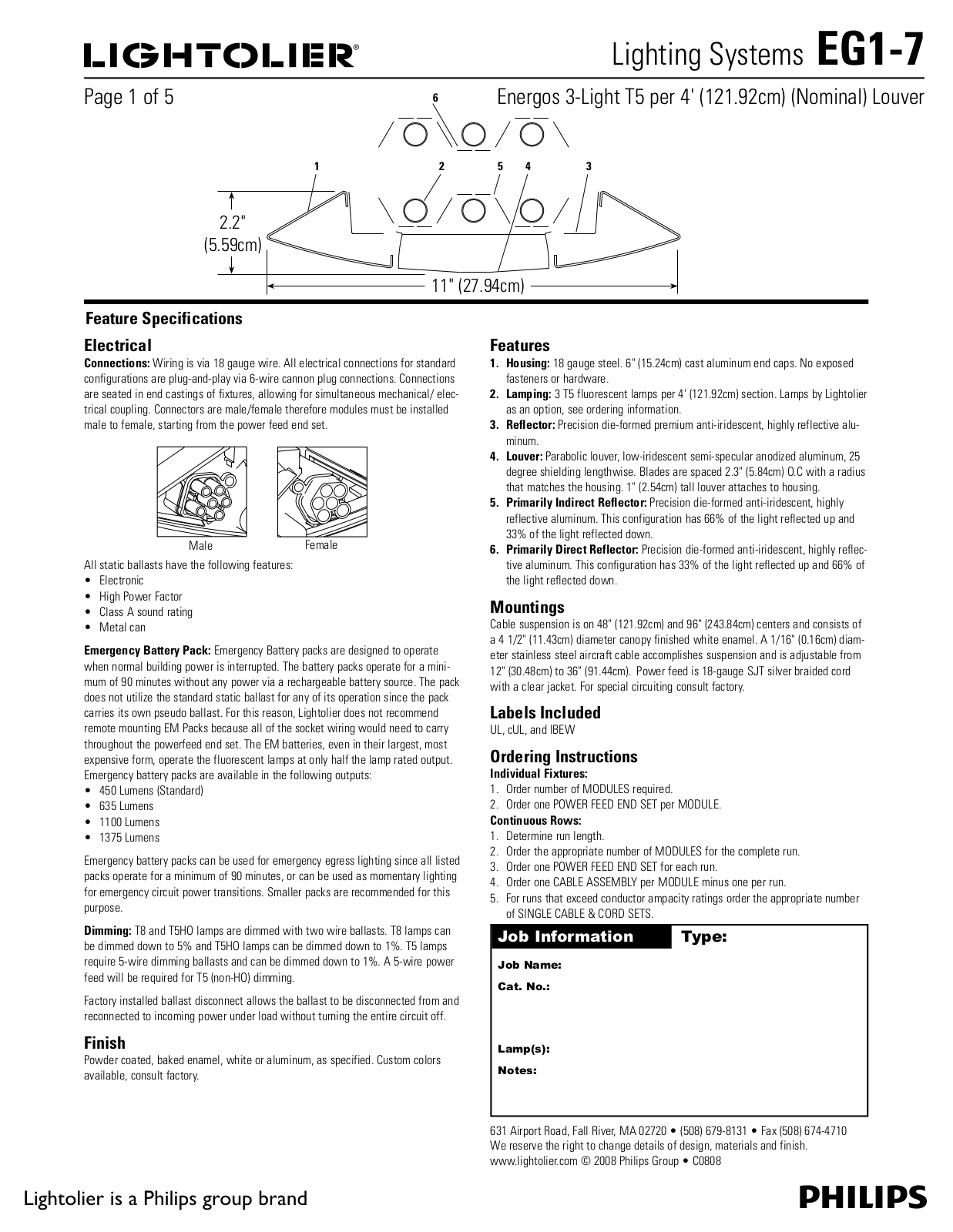 Lightolier EG1-7 User Manual