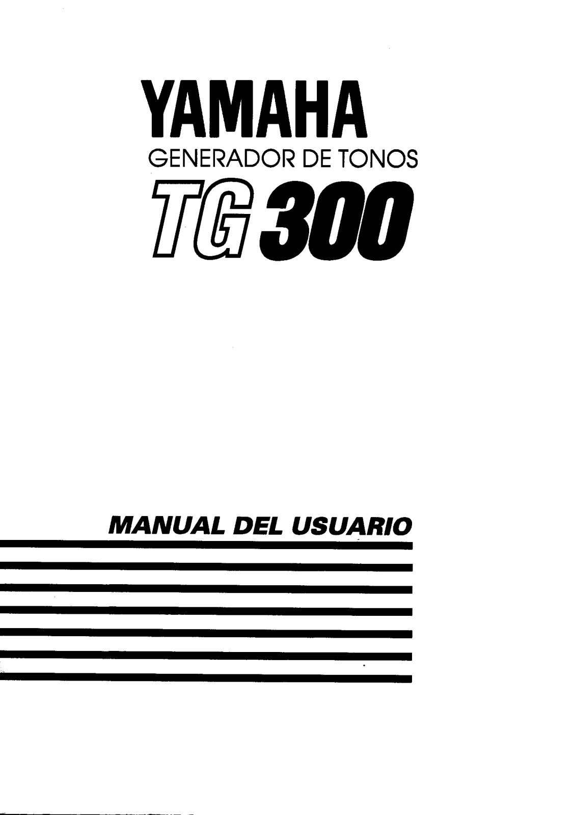 Yamaha TG300 User Manual