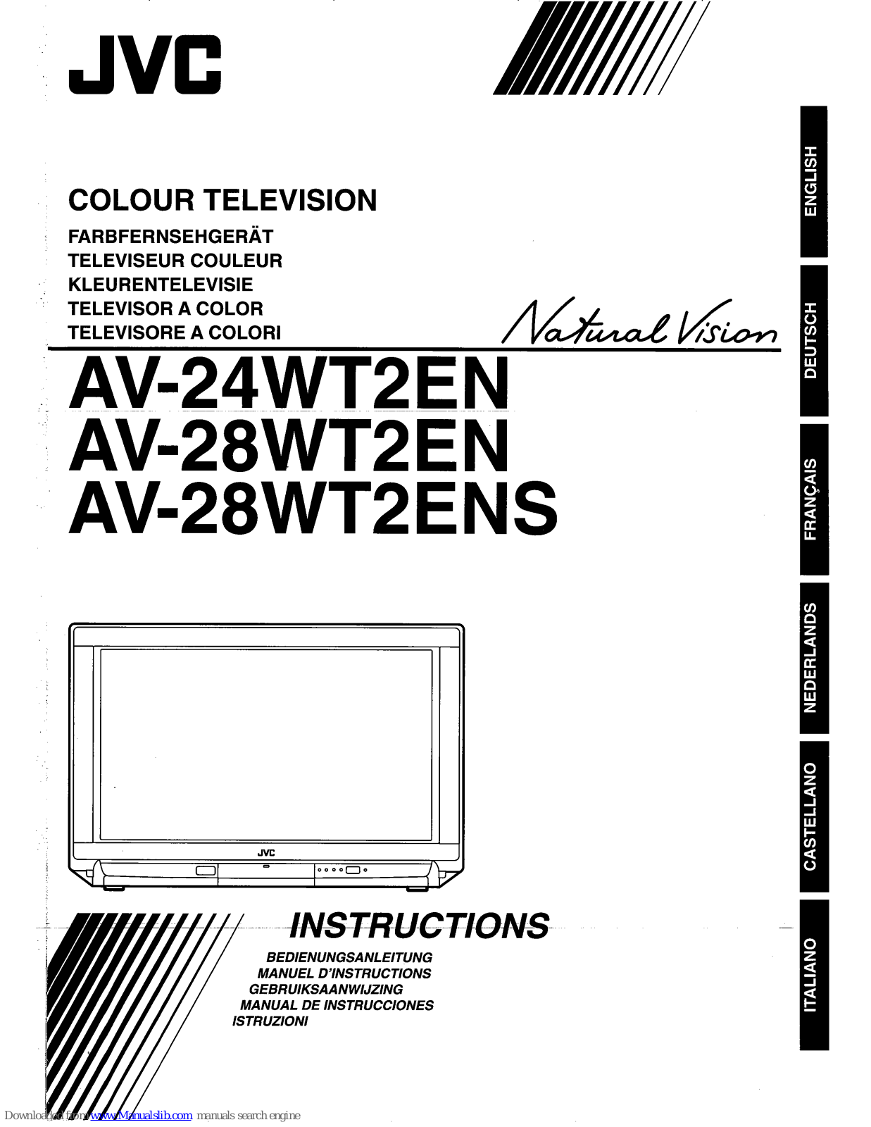 JVC AV-24WT2EN, AV-28WT2ENS, AV-28WT2EN Instructions Manual