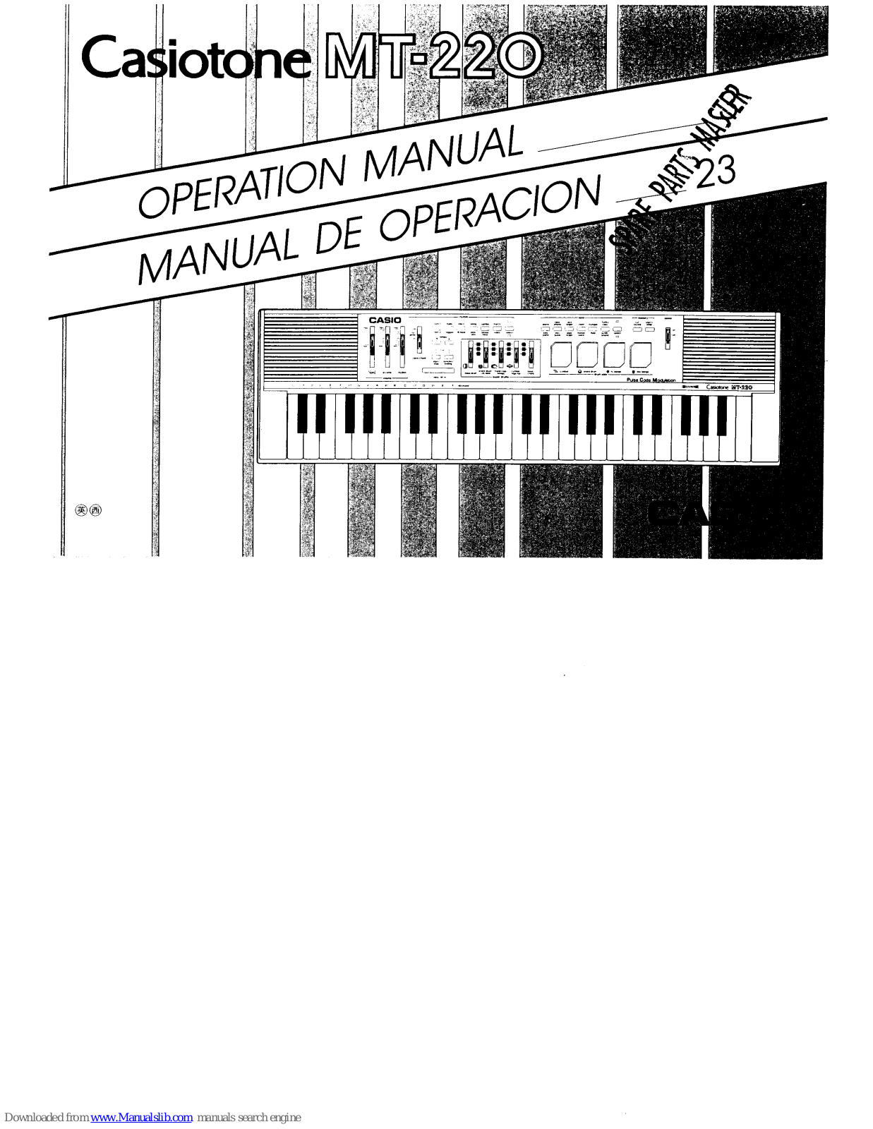 Casio Casiotone MT-220 Operation Manual