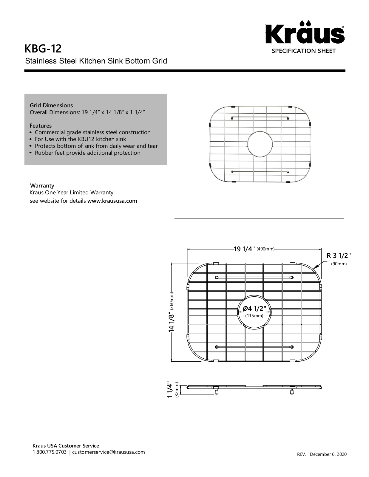 Kraus KUS1778 Specifications - ManualMachine.com