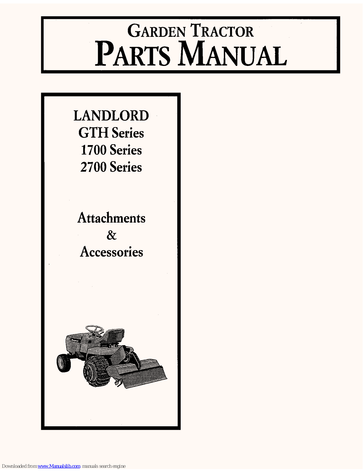 Simplicity GTH Series, 1700 Series, 2700 Series Parts Manual