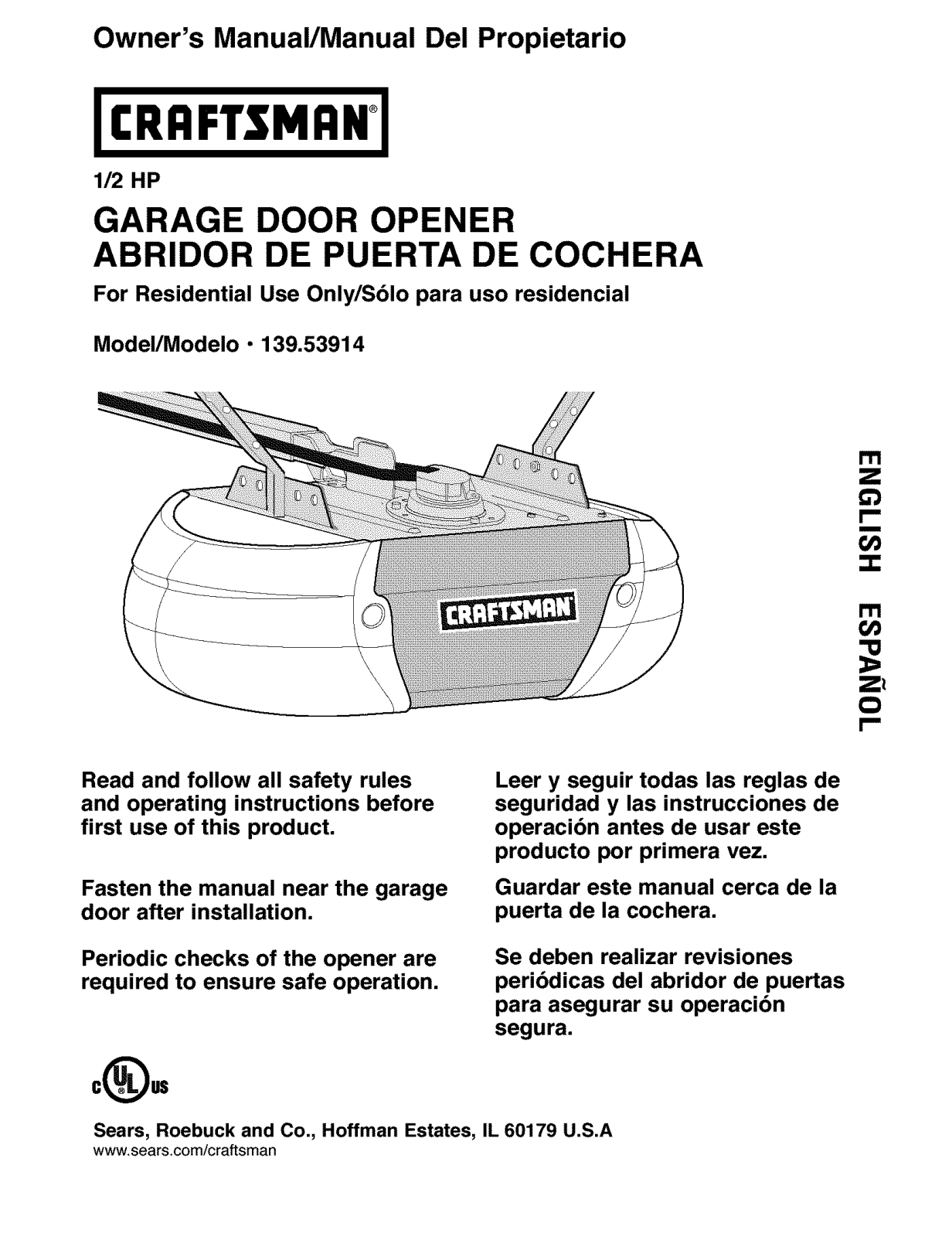 Craftsman 13953914 Owner’s Manual