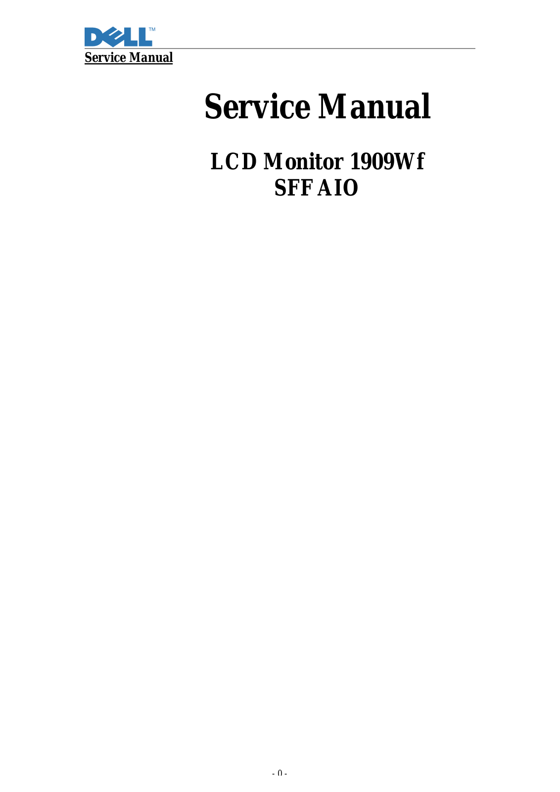 Dell 1909Wf Service Manual