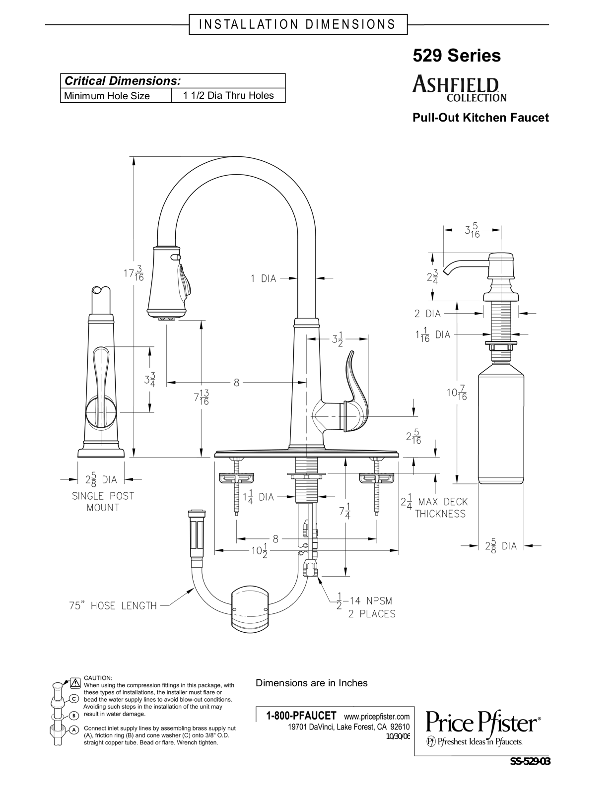 Pfister GT529-YPK User Manual