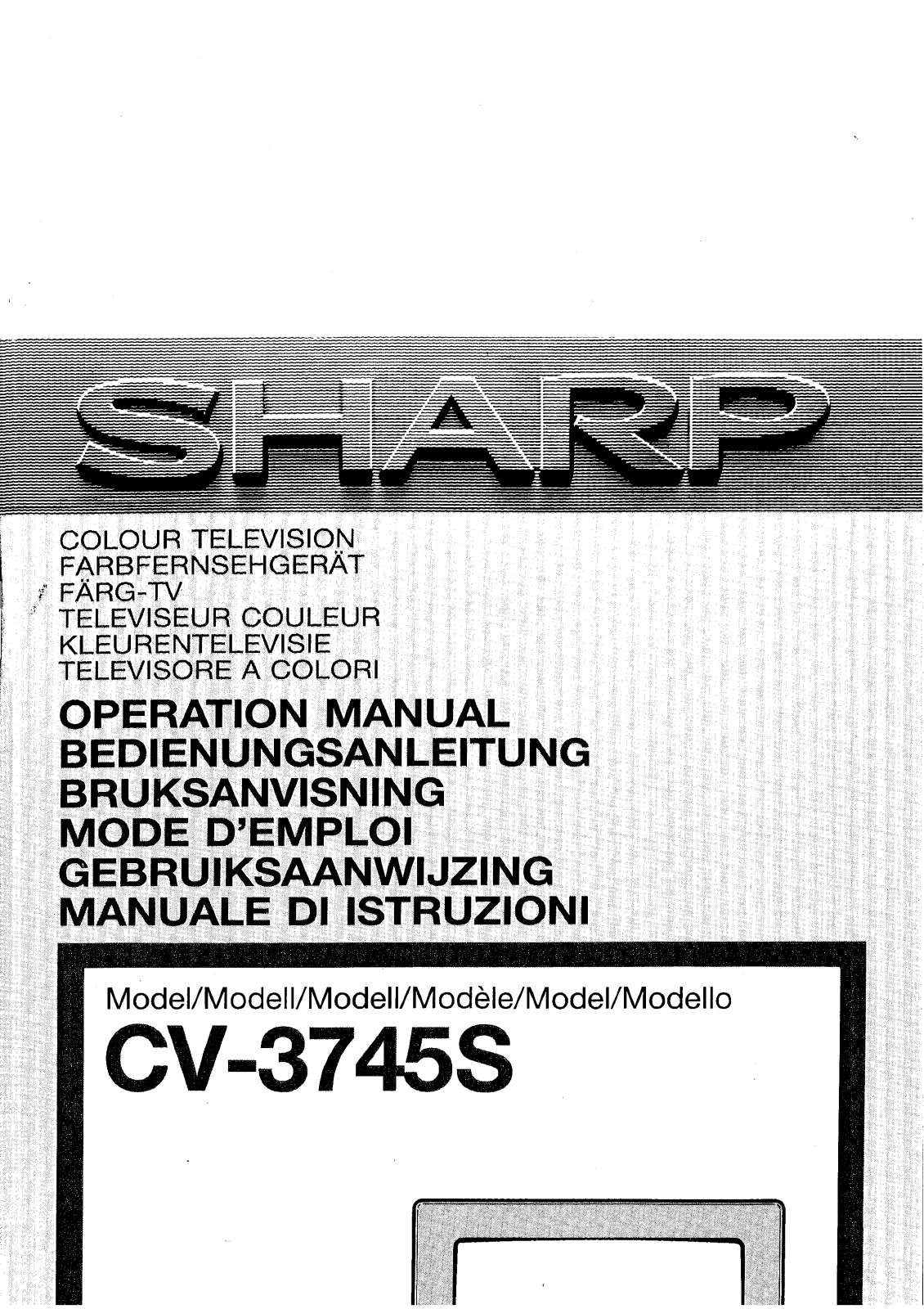 Sharp CV-3745S User Manual