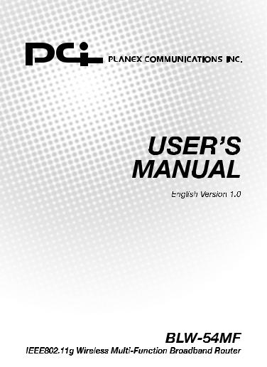 SMC Networks BLW-54MF User Manual