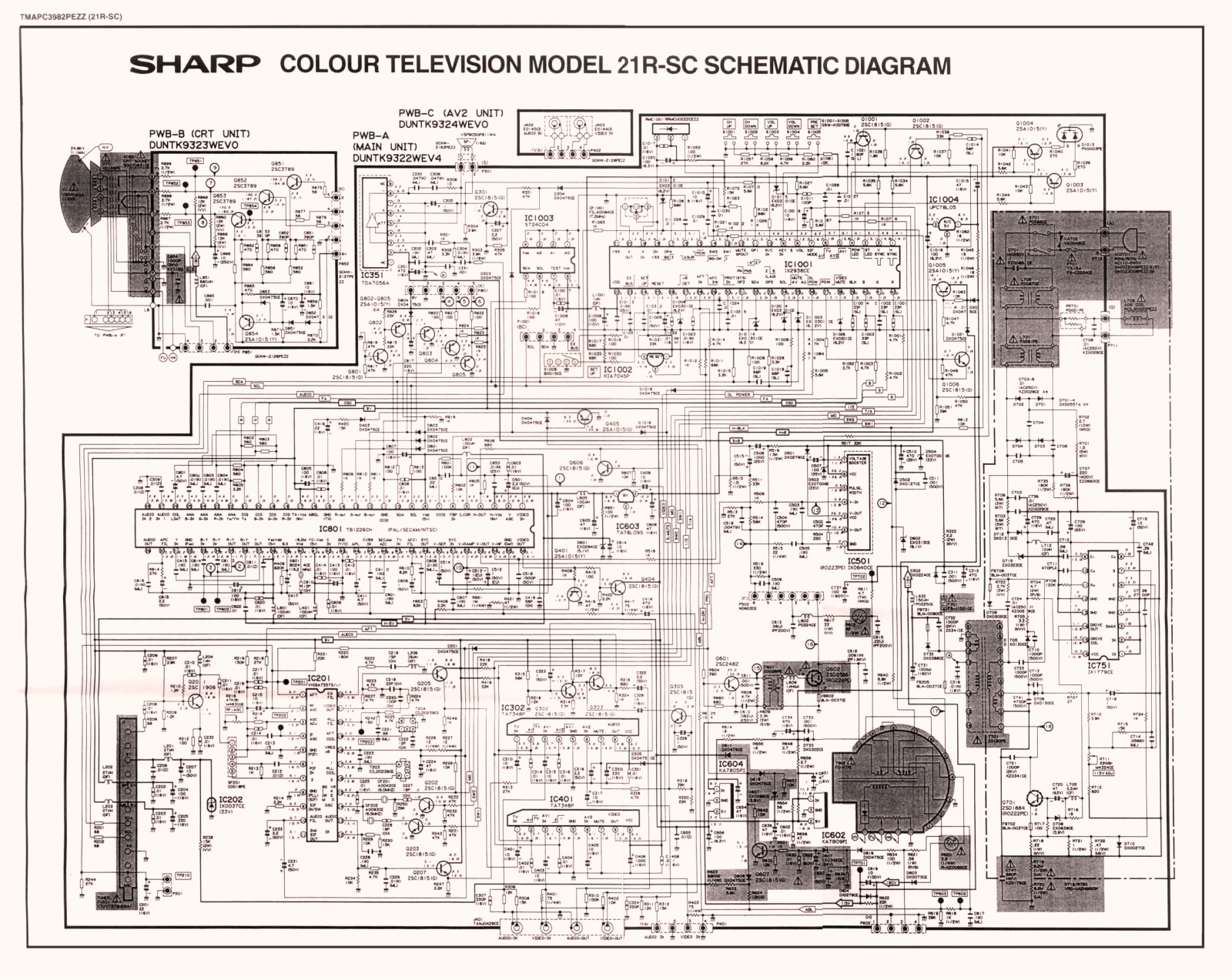 Sharp 21R-SC Schematic